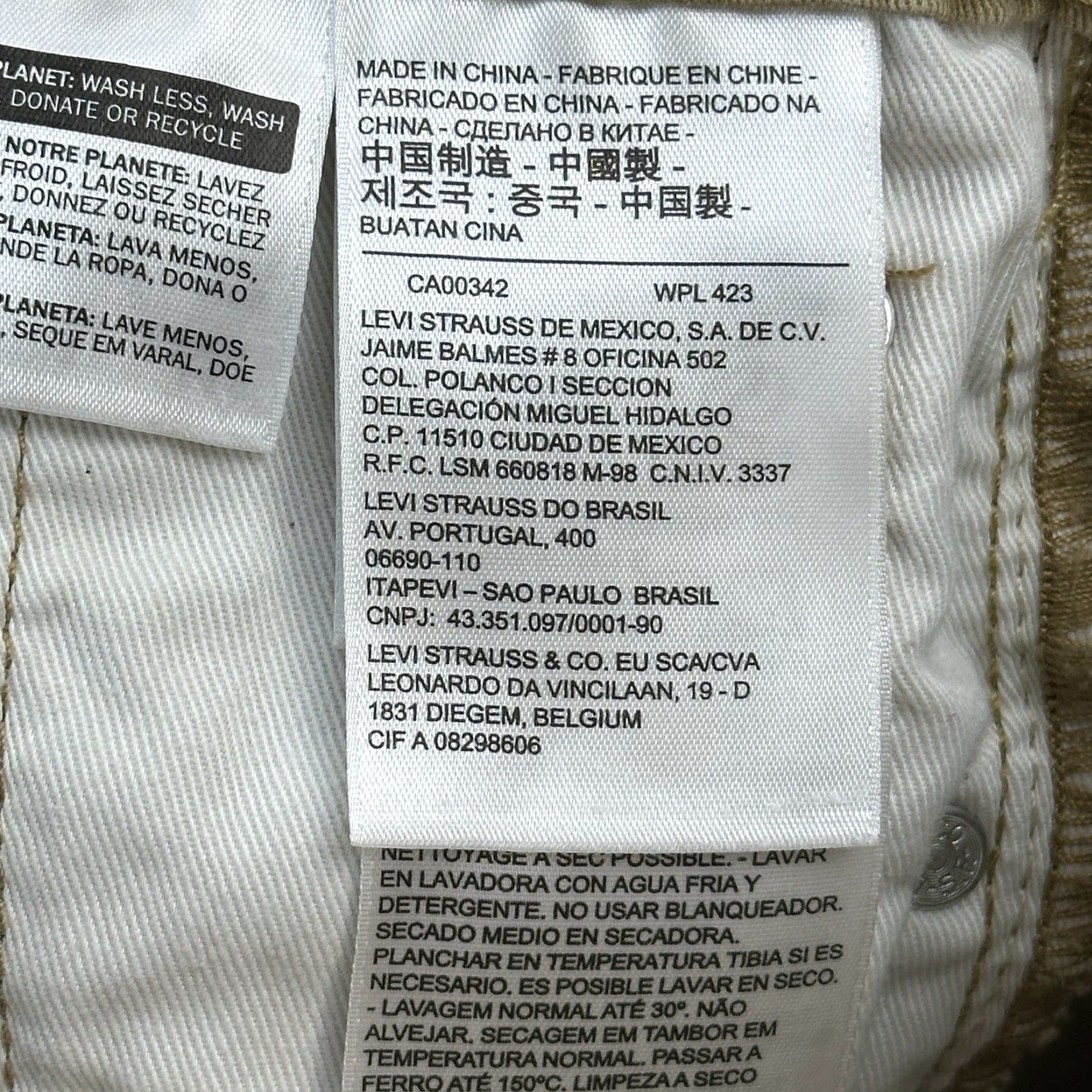 Levi's Levis 511 Premium Pants Mens 30x32 Tan Slim Fit Stretch White Tab Casual Size US 30 / EU 46 - 7 Thumbnail