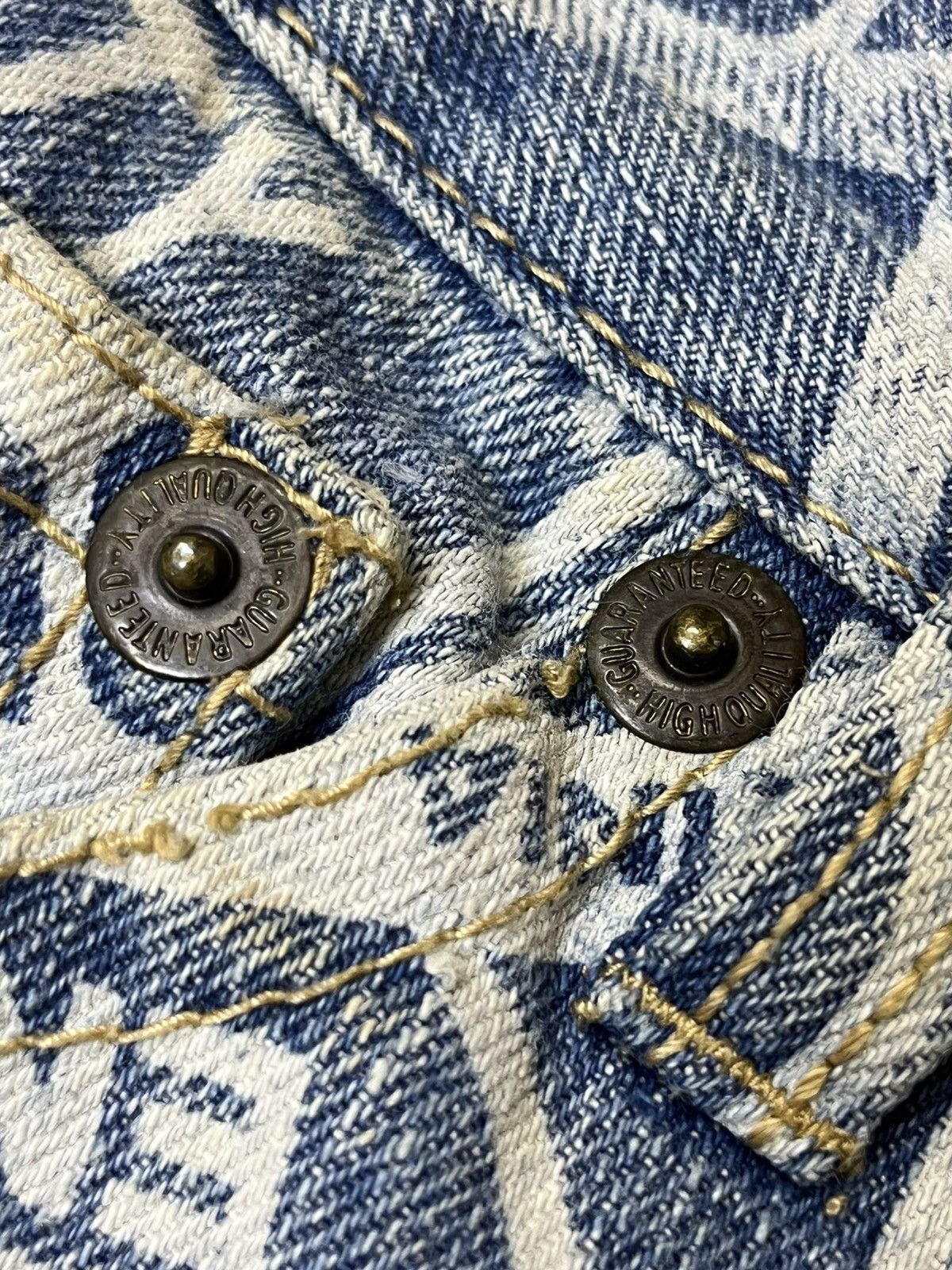 Le Grande Bleu (L.G.B.) Sick japanese subculture W.A.Z.P fullprint route 666 jeans Size US 30 / EU 46 - 19 Thumbnail