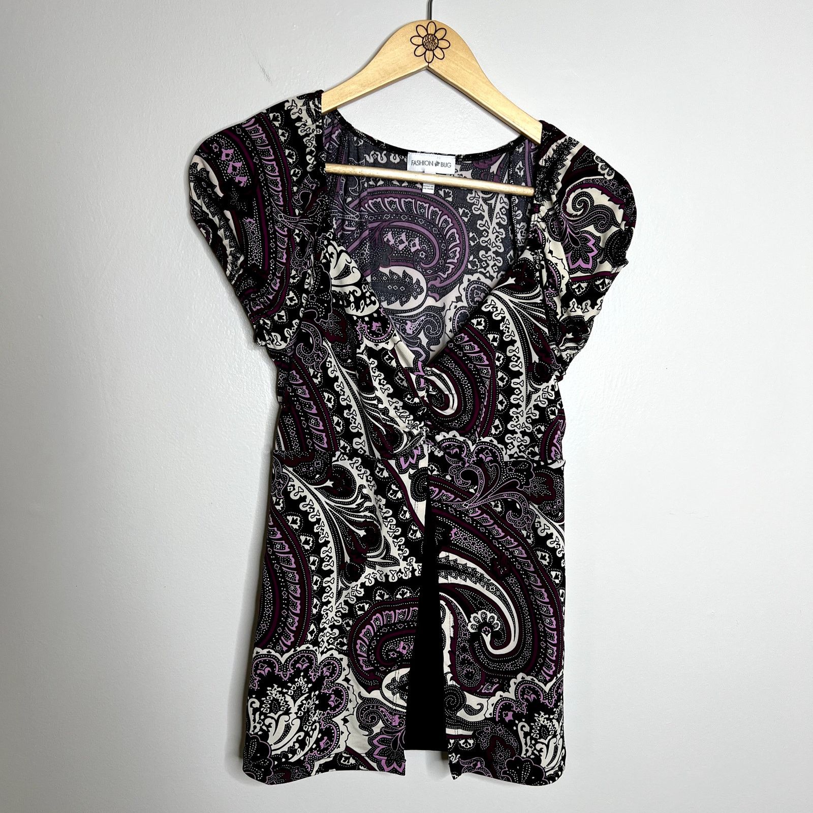 Other Fashion Bug Purple Layered Patterned Top Size M / US 6-8 / IT 42-44 - 4 Thumbnail
