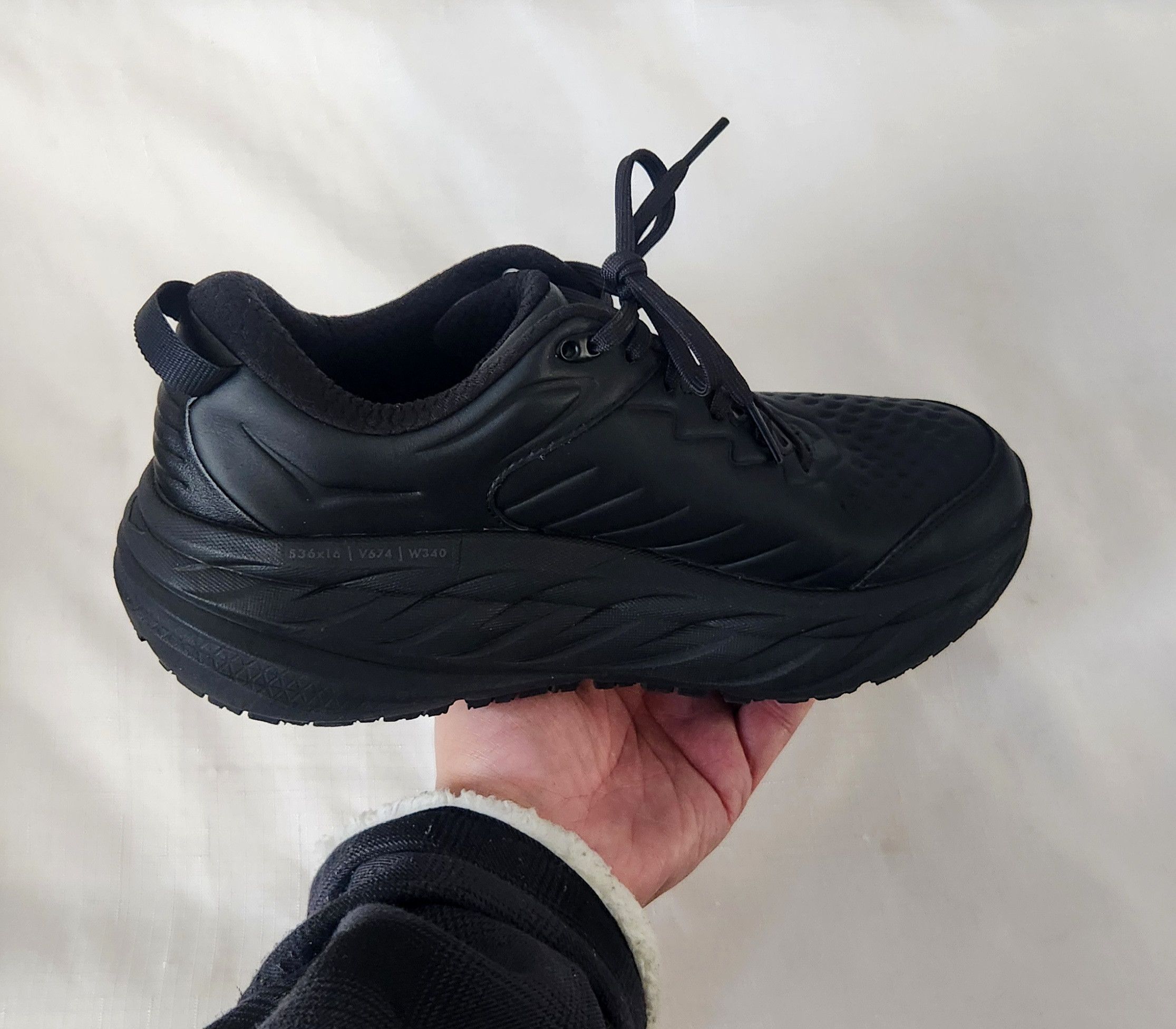 Hoka Hoka One Women's Bondi SR 1110521 BBLC Triple Black SZ 10 Size US 10 / IT 40 - 4 Thumbnail