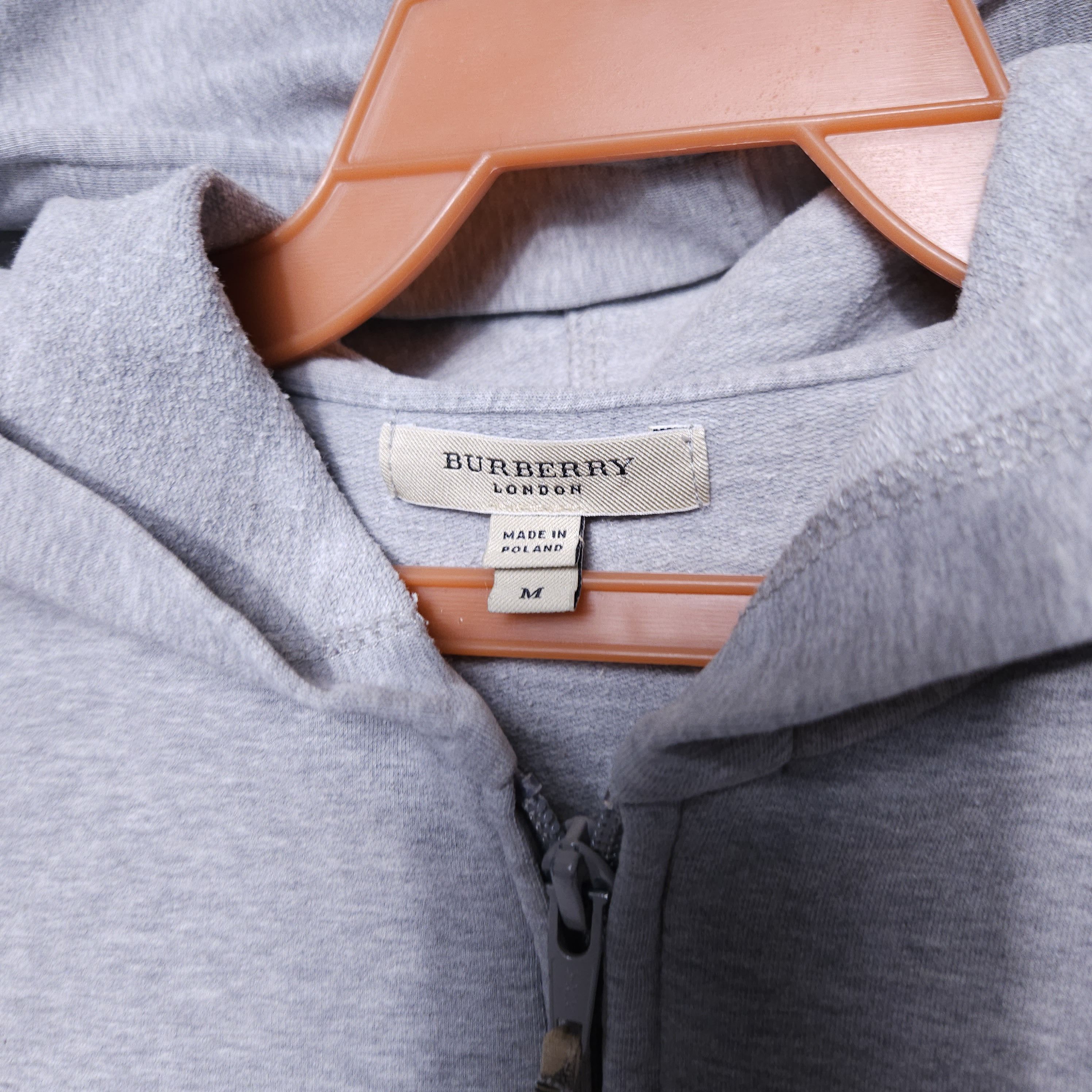 Burberry × Vintage Burberry London Zip Hoodie Nova Check Elbows Cotton Womens M Size M / US 6-8 / IT 42-44 - 5 Thumbnail