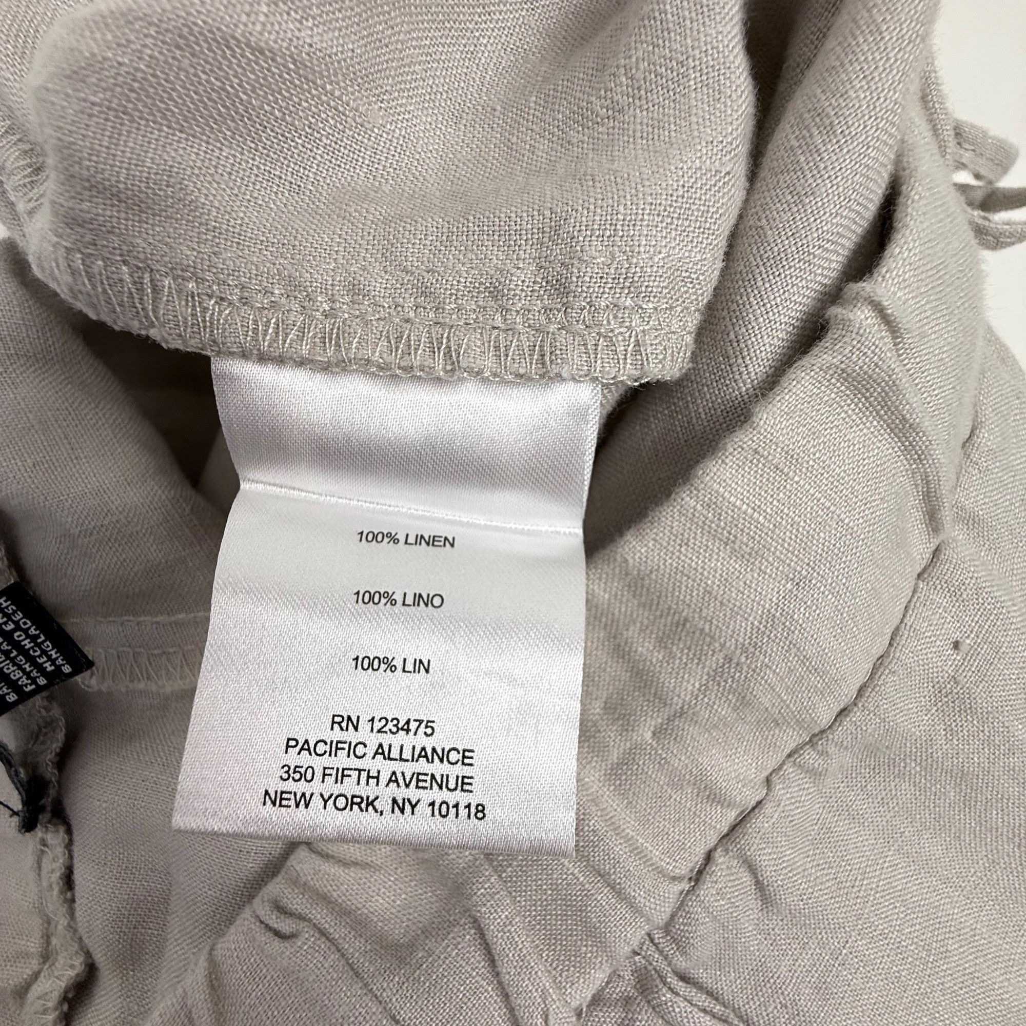 Ellen Tracy Ellen Tracy Women's Linen Drawstring Casual Pants Beige Size Size 32" / US 10 / IT 46 - 3 Thumbnail