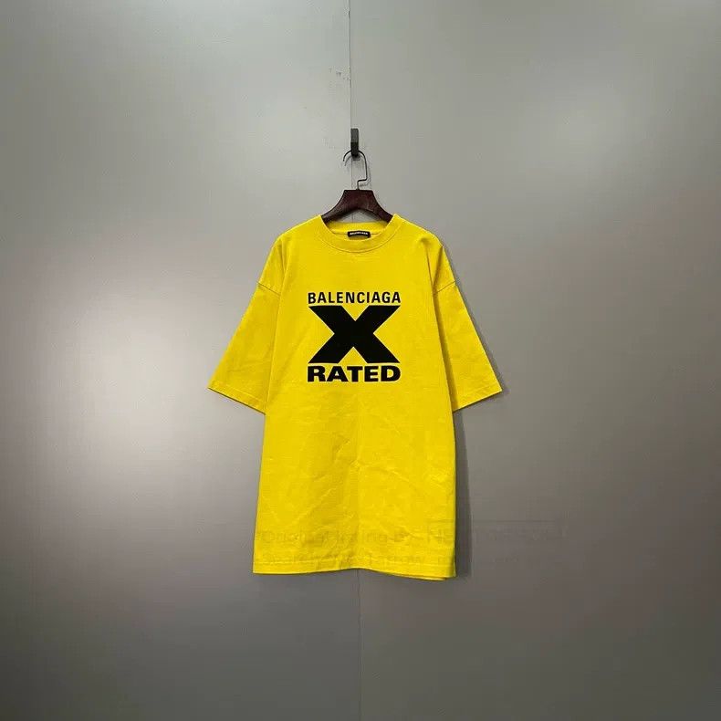 Balenciaga Balenciaga Yellow Letter Printed Logo Short Sleeve T-Shirt Size US XS / EU 42 / 0 - 4 Thumbnail