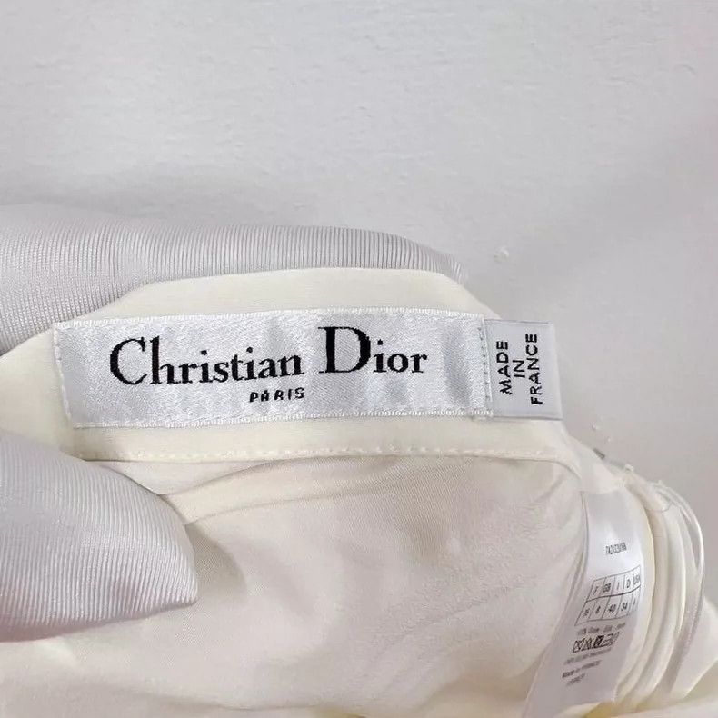 Dior Dior White polka dot skirt Size 24" / US 00 / IT 34 - 5 Thumbnail