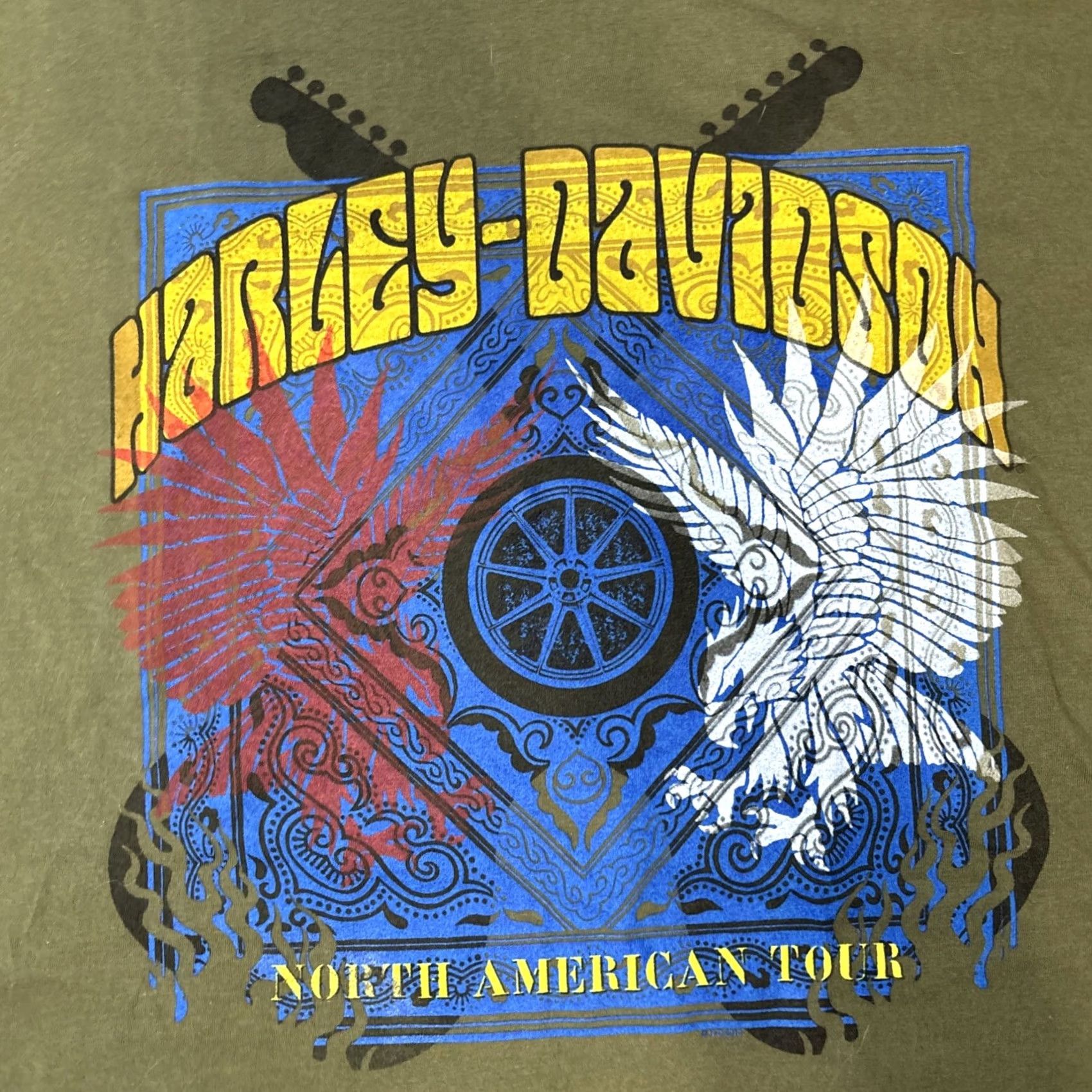 Harley Davidson VINTAGE Harley-Davidson North American Tour Cincinnati Ohio Size L Green T Shirt Size US L / EU 52-54 / 3 - 2 Thumbnail