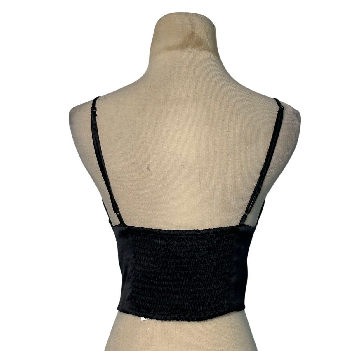 Zara Zara black satin crop cami size Medium Size M / US 6-8 / IT 42-44 - 2 Thumbnail