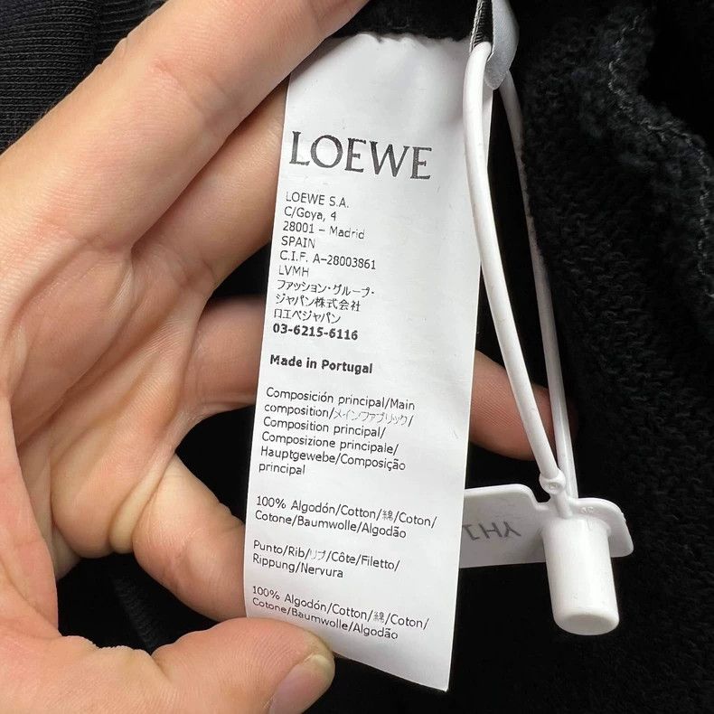 Loewe LOEWE Sticker embroidered Logo black hoodie Size US XL / EU 56 / 4 - 4 Thumbnail