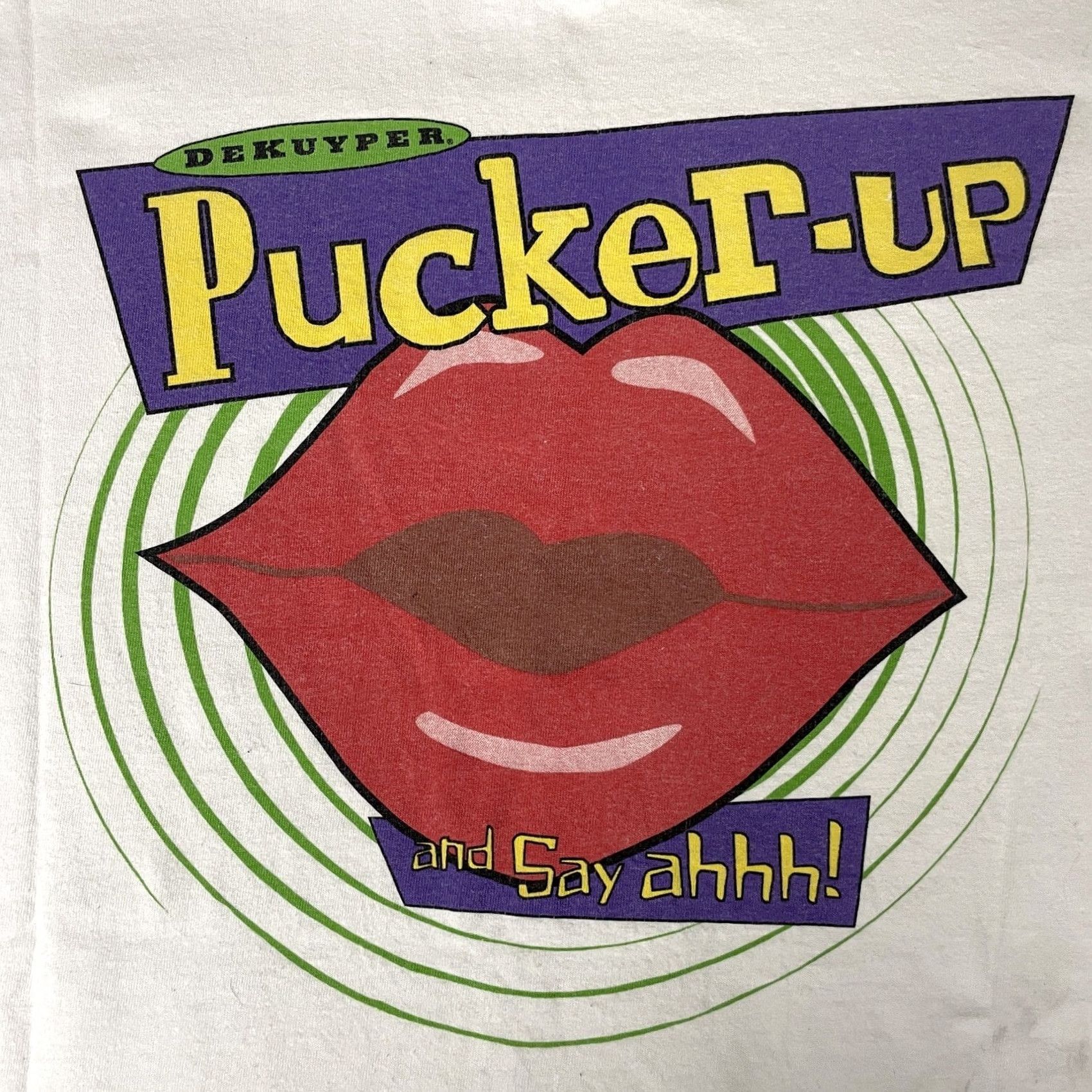 Vintage VINTAGE Pucker Up Tshirt Mens XL White Sour Apple Graphic Single Food Snack Vtg Shirt Regular Mens XL White Apple Graphic 90s Food Drink Size US XL / EU 56 / 4 - 3 Thumbnail