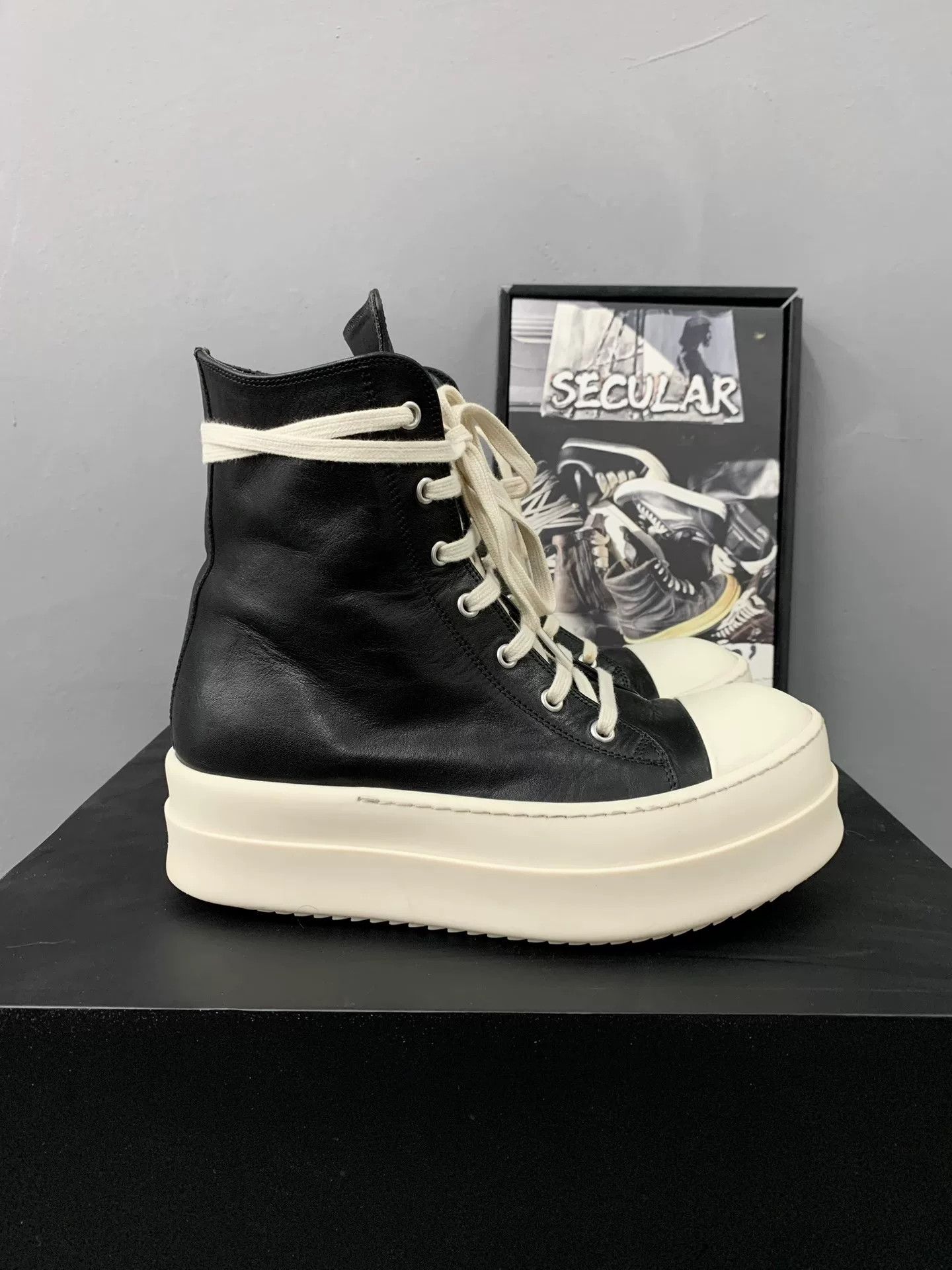 Rick Owens rick owens thick platform high-top sneakers Size US 9 / EU 42 - 1 Thumbnail