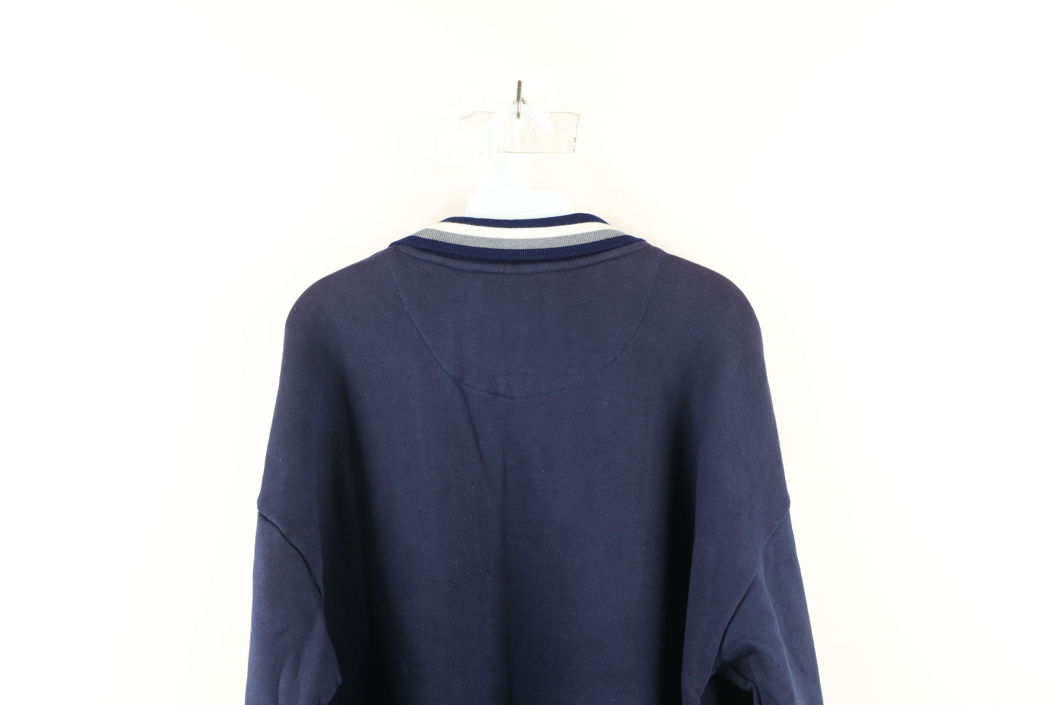 Vintage Vintage 90s Out Dallas Cowboys Collared Sweatshirt Blue Size US L / EU 52-54 / 3 - 9 Thumbnail