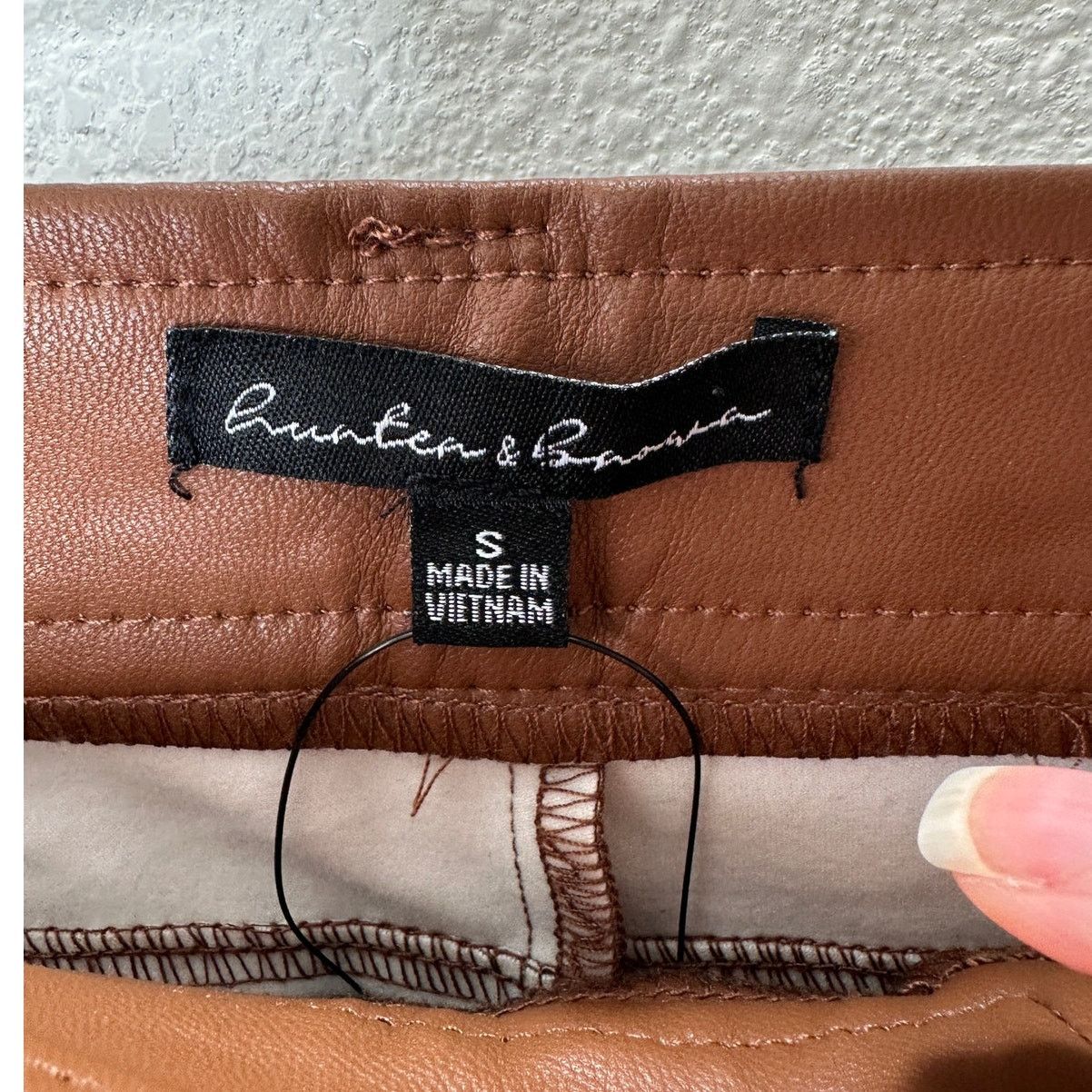 Other NWT Hunter & Brown Faux Leather High Waist Skinny Pant S Size 25" / US 0 / IT 36 - 5 Thumbnail
