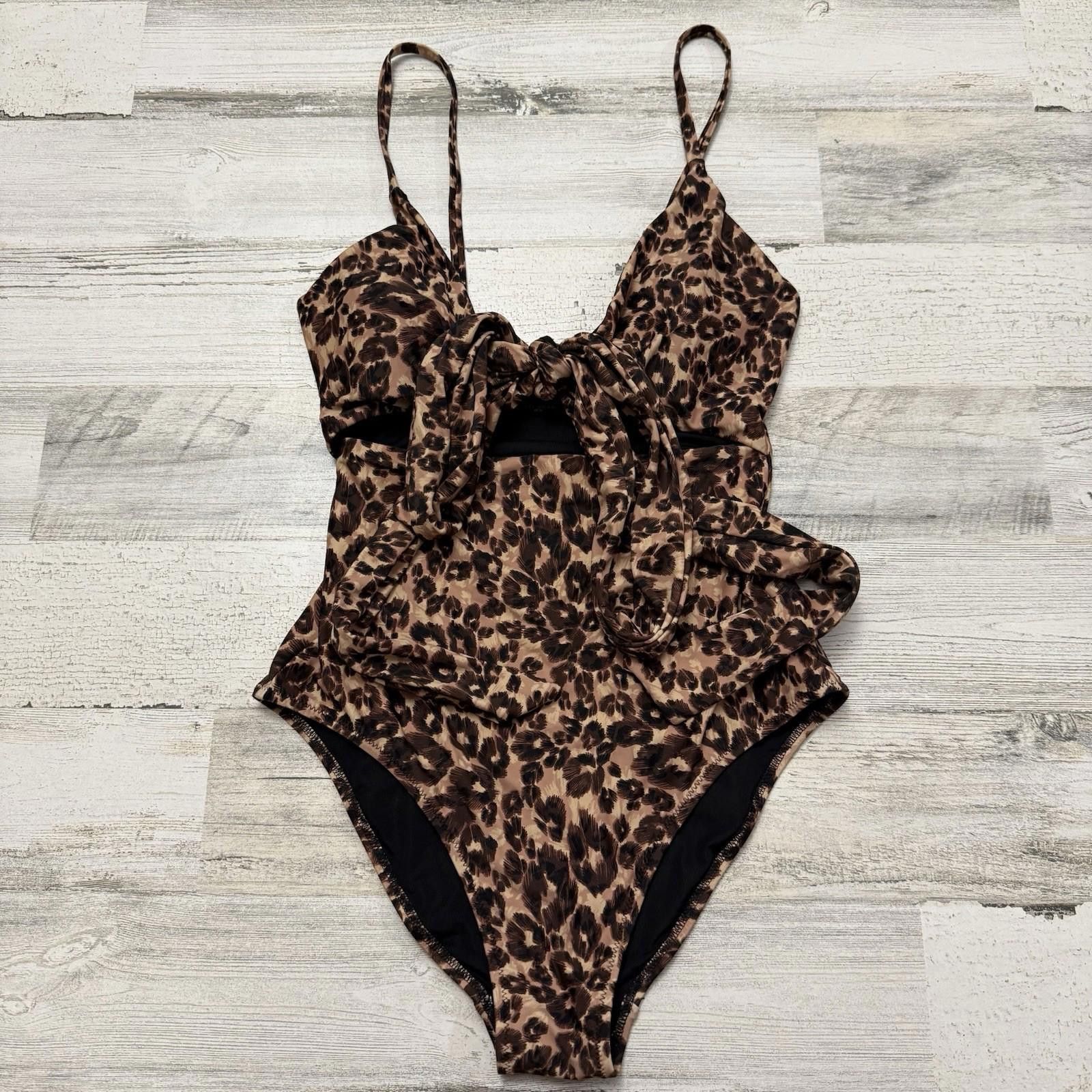 Designer Aerie leopard one piece swimsuit small Size ONE SIZE - 1 Thumbnail