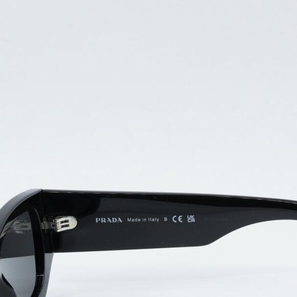 Prada Prada PRA01S 16K08Z Sunglasses Black Square Frame, Dark Grey Size ONE SIZE - 5 Thumbnail