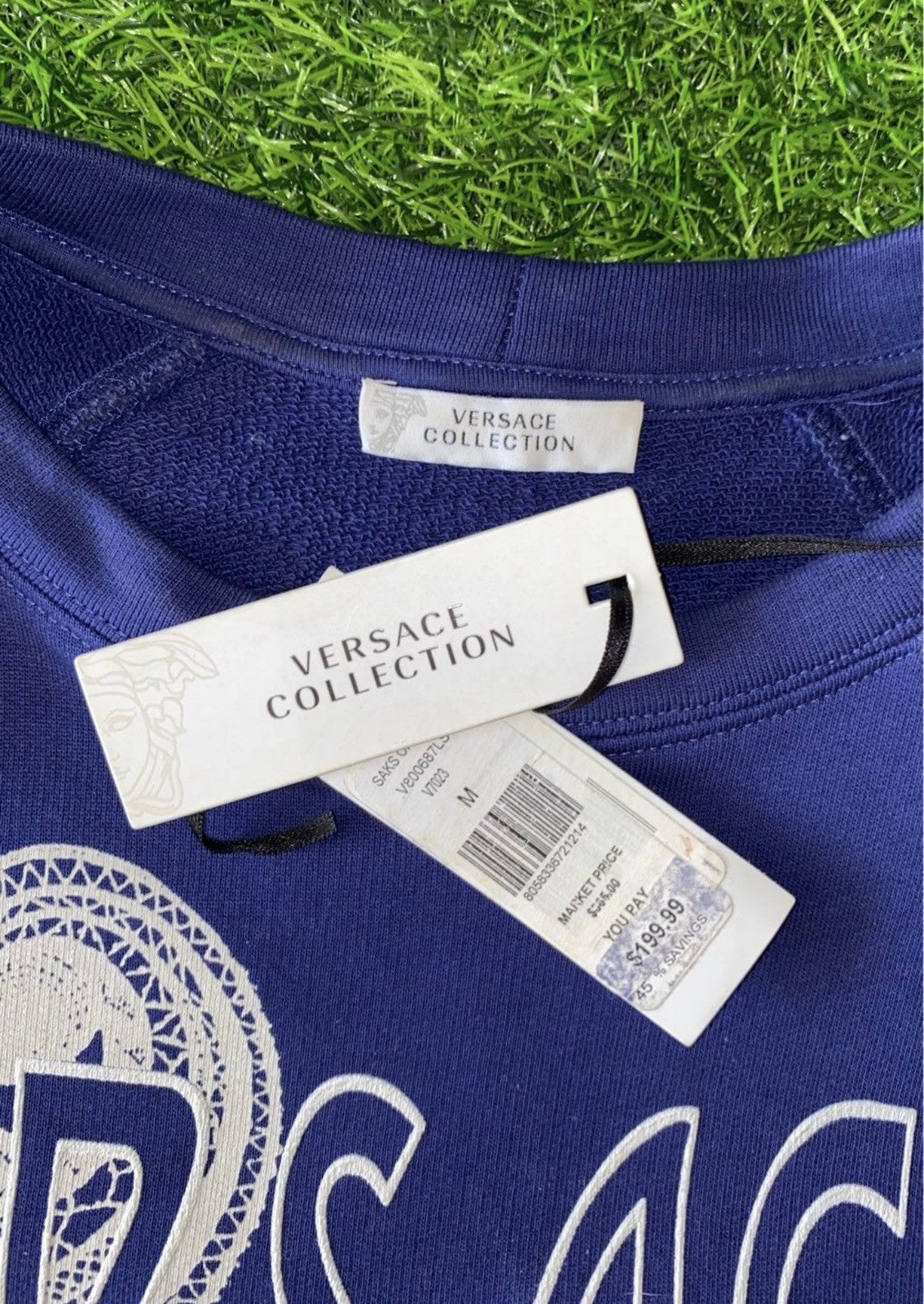 Versace Versace Collection Blue Sweater Dragon Design Size M Size US L / EU 52-54 / 3 - 3 Thumbnail