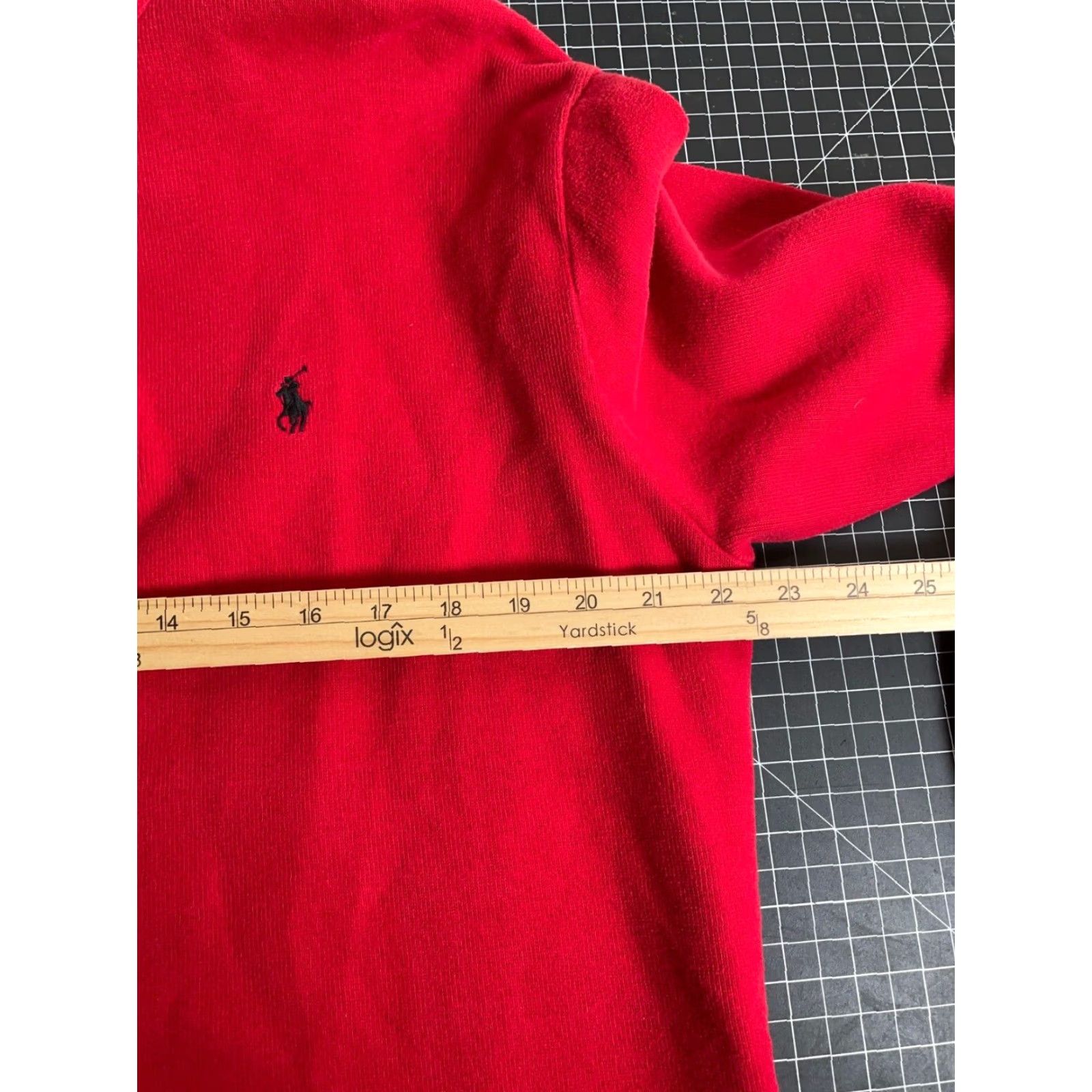 Polo Ralph Lauren VINTAGE Polo Ralph Lauren Cotton Sweater Shirt Adult Large Red Button Neckline Size US L / EU 52-54 / 3 - 5 Thumbnail