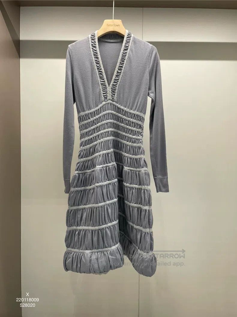 Alaia Alaia Grey Wool Thick Dress Size S / US 4 / IT 40 - 1 Thumbnail