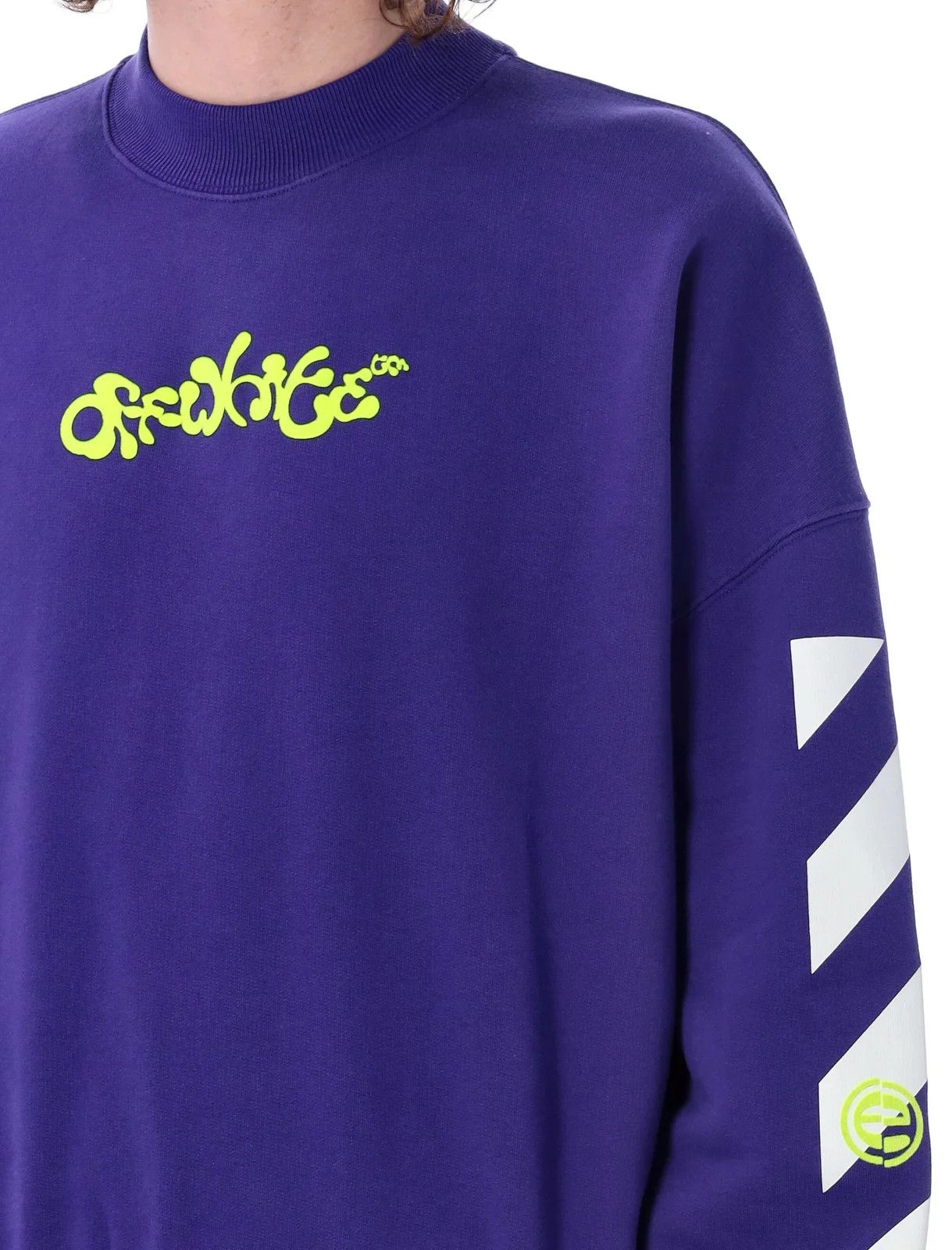 Off-White o1y0325 Logo Crewneck Sweatshirt in Purple Size US XS / EU 42 / 0 - 2 Thumbnail