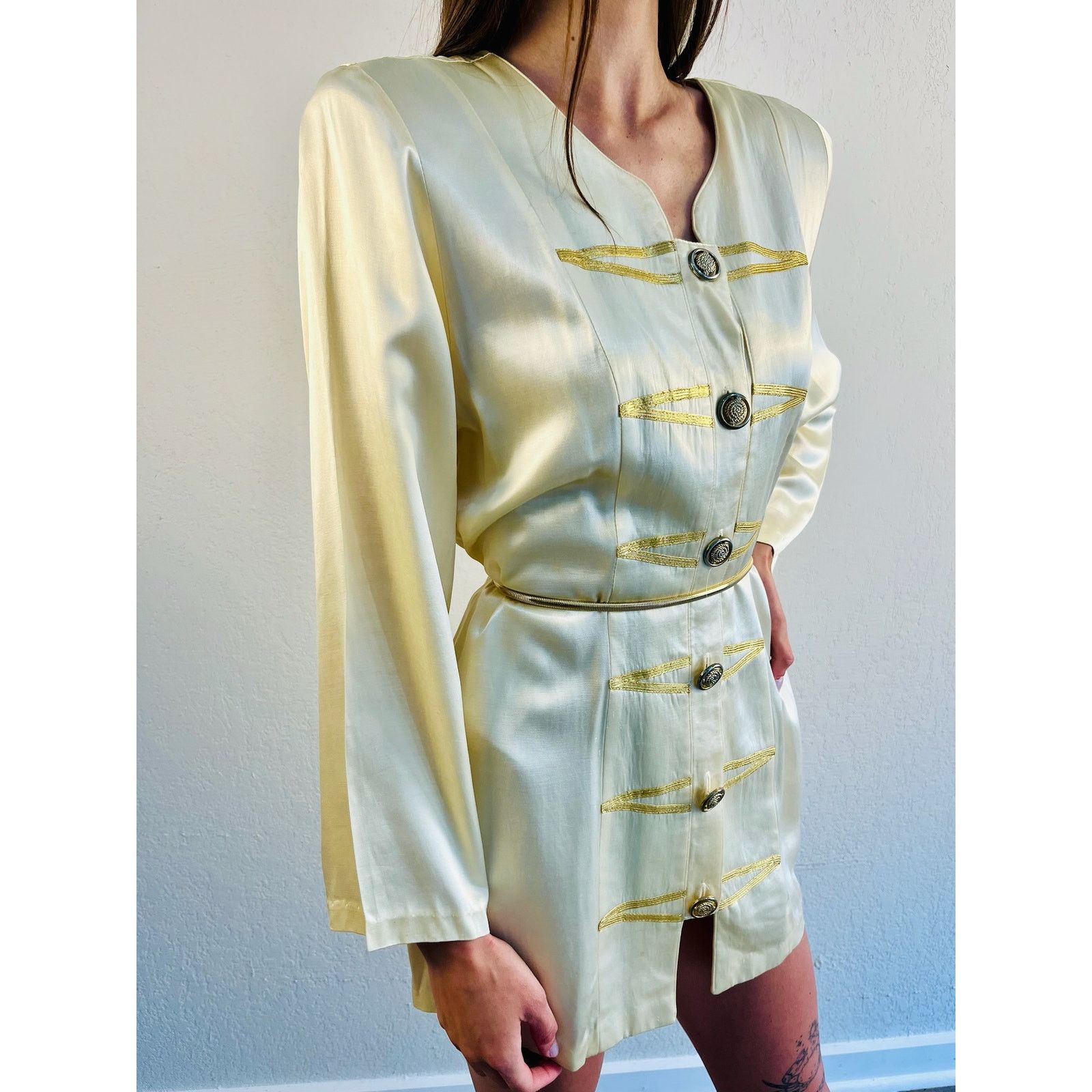Other Dolce Satin Mini Dress Size XL / US 12-14 / IT 48-50 - 7 Thumbnail