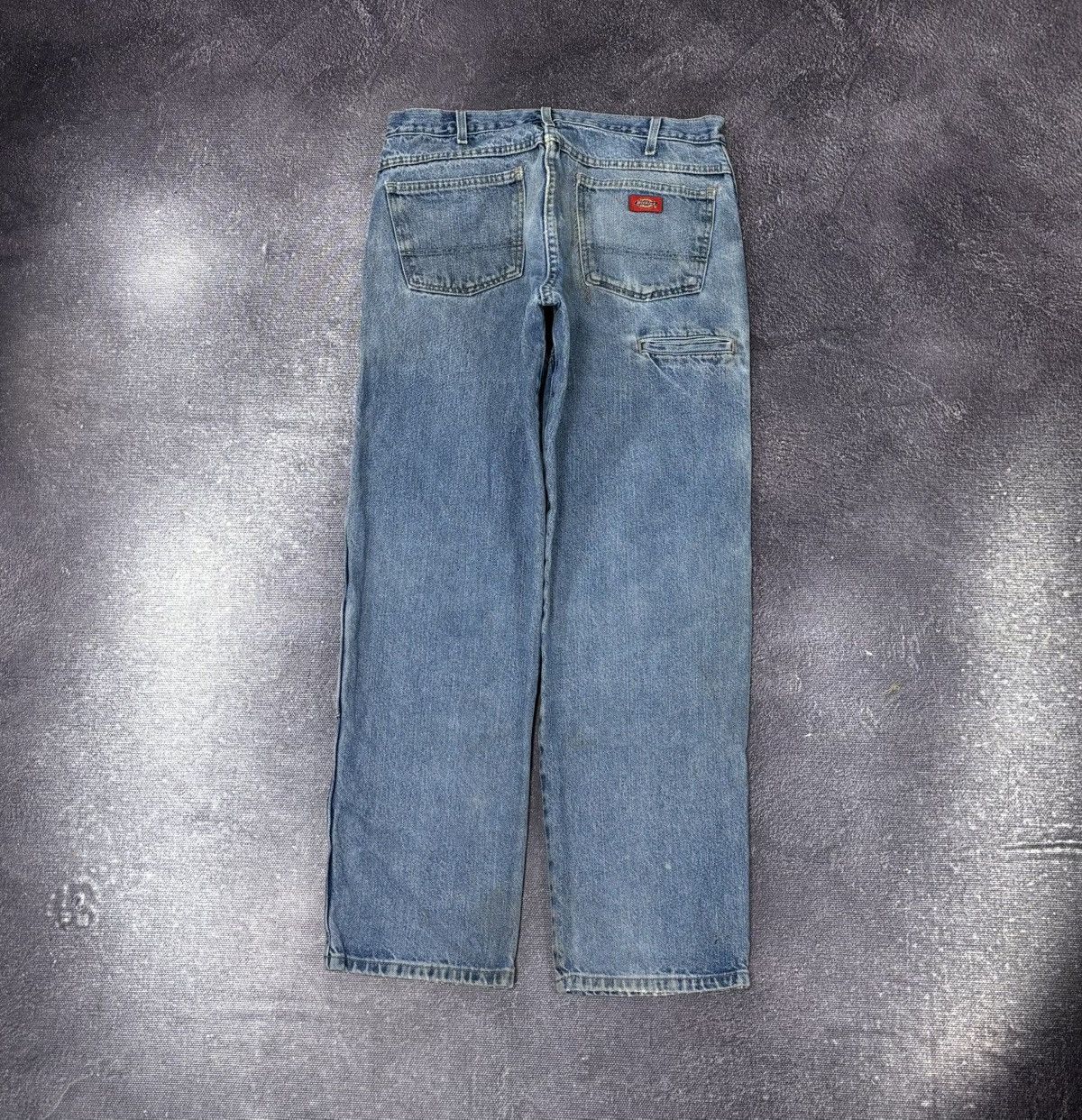 Dickies Vintage Dickies Double Knee USA Faded Denim Work Hype Jeans Size US 33 - 2 Thumbnail