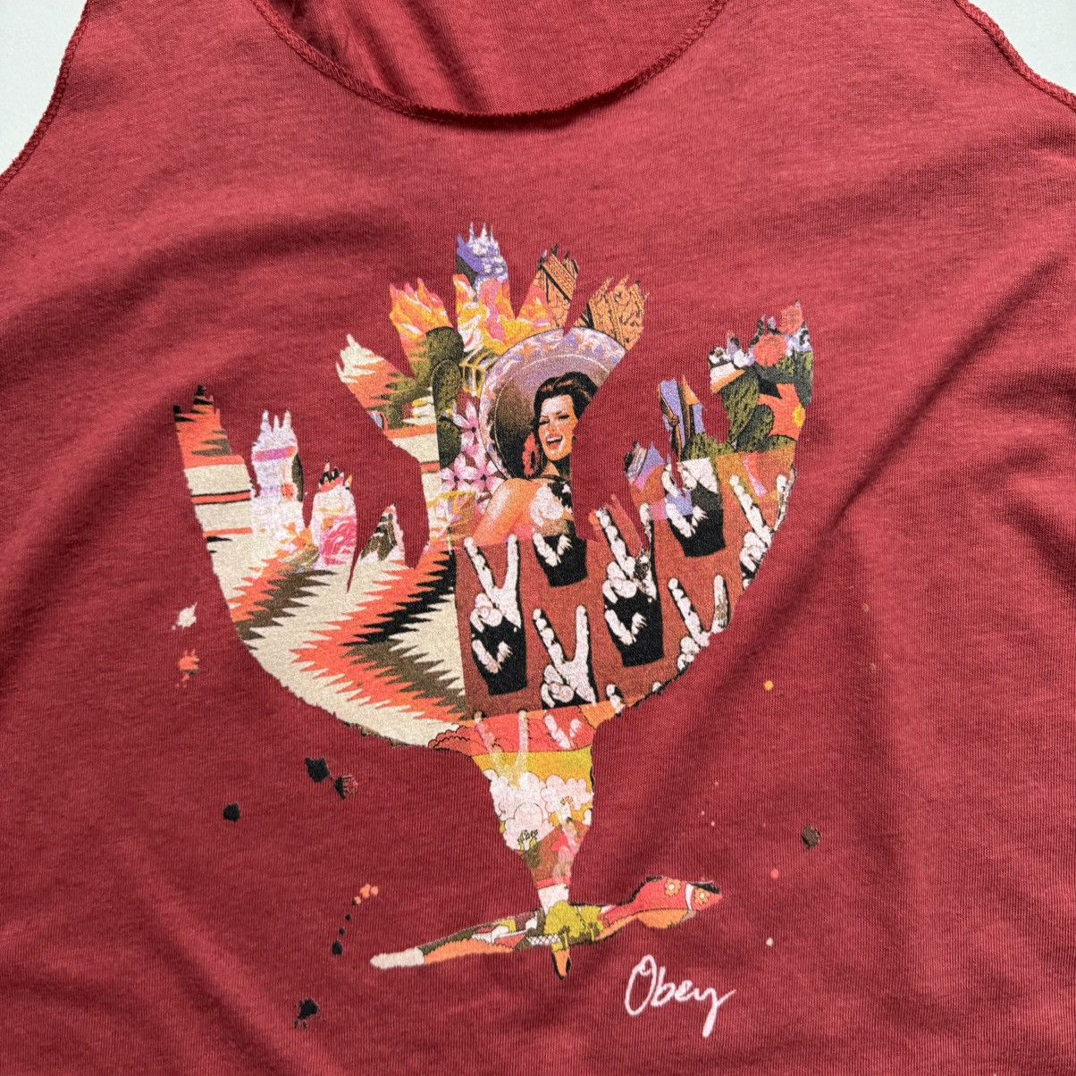 Obey × Shepard Fairey Vintage Y2K OBEY Tank Top Size M / US 6-8 / IT 42-44 - 4 Thumbnail