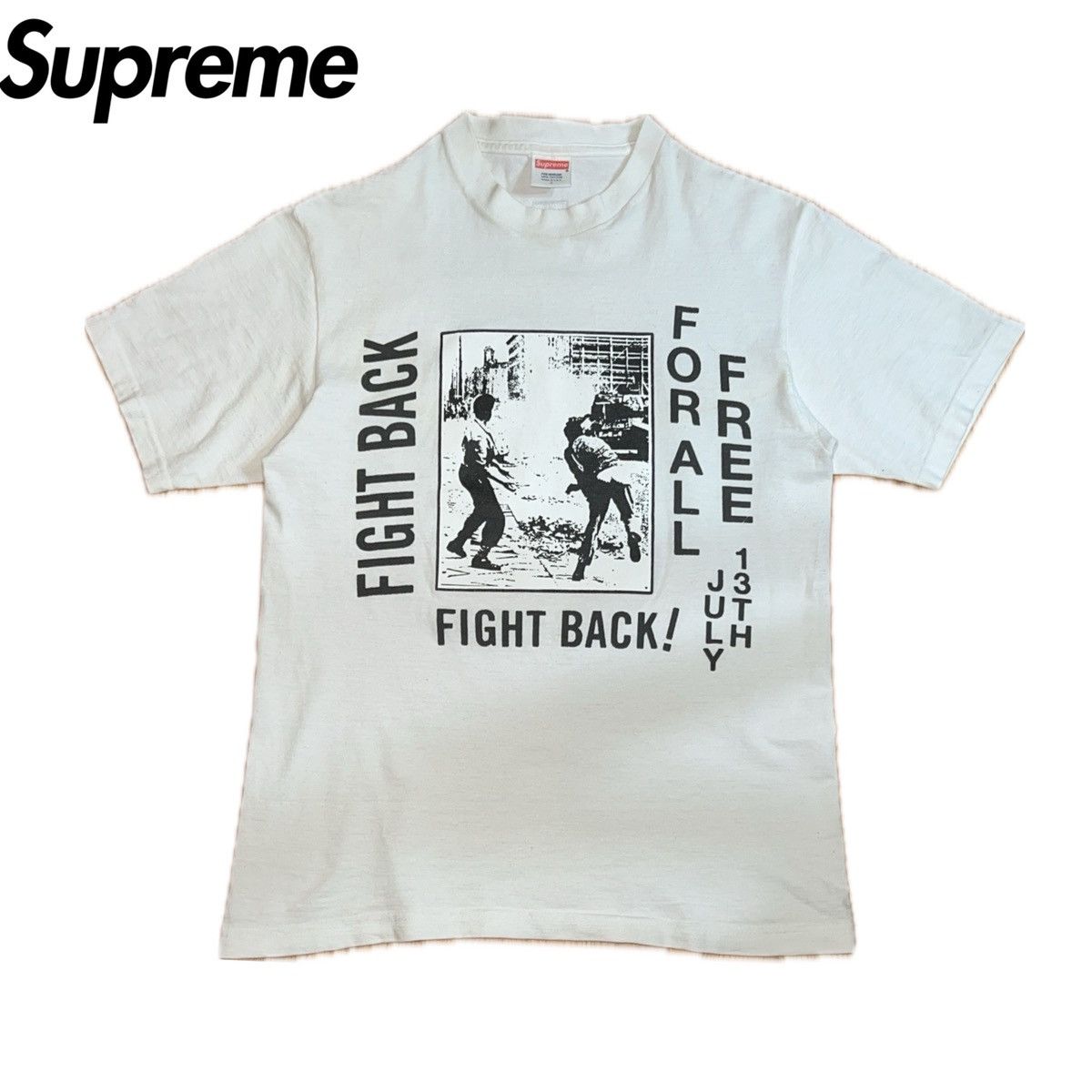 Supreme × Vintage Supreme SS09 Fight Back Free For All Tee Size US S / EU 44-46 / 1 - 1 Thumbnail