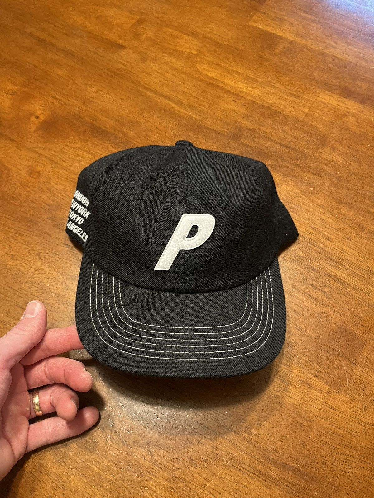 Palace Palace P Logo Cap Hat Snapback Black | Grailed