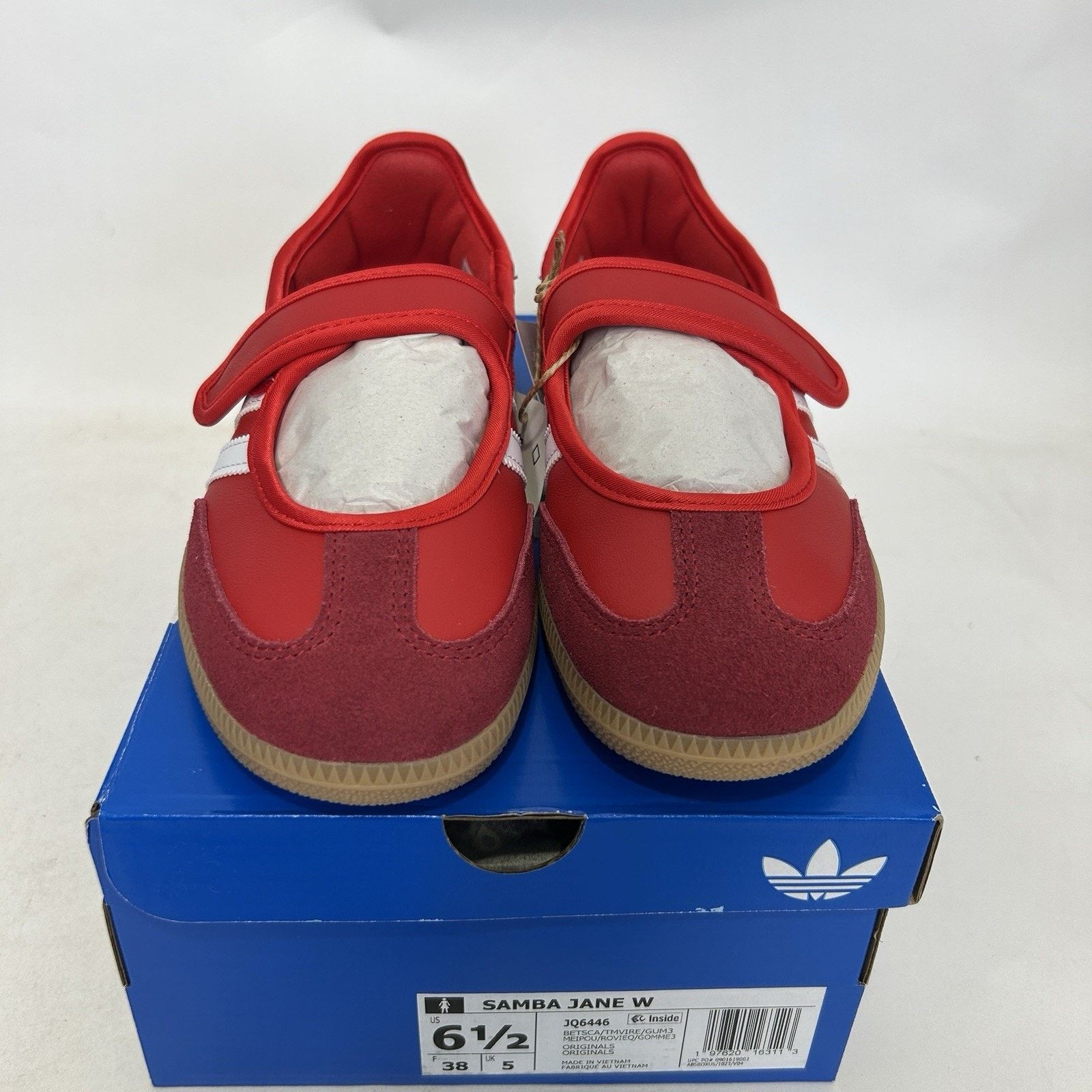 Adidas Adidas Samba Jane WMNS “Scarlet Red White Gum” JQ6446 Size US 6.5 / IT 36.5 - 2 Thumbnail