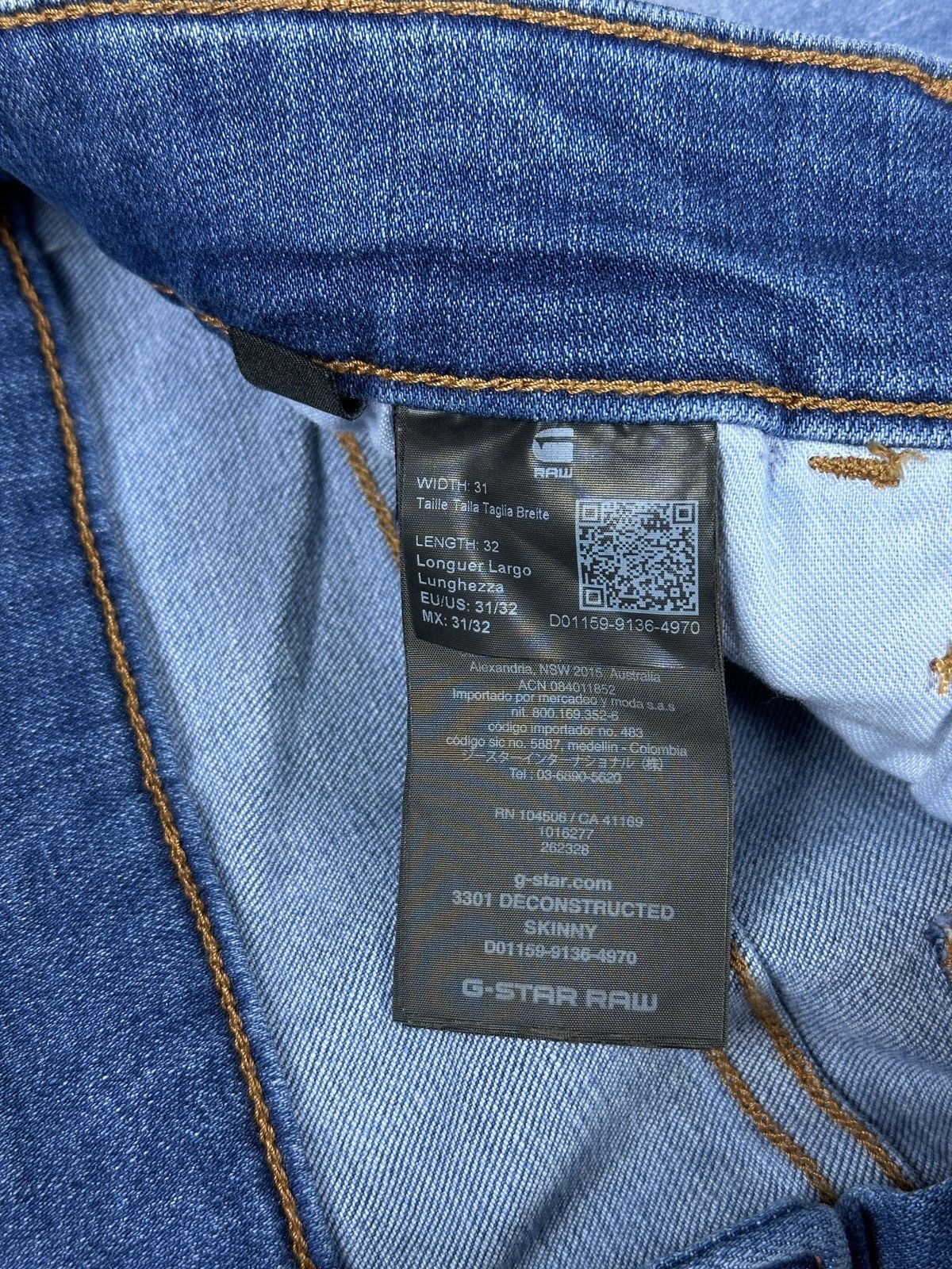 G-Star NEW🏷️ G-Star Raw 3301 Deconstructed Skinny Denim Jeans Size US 31 - 7 Thumbnail
