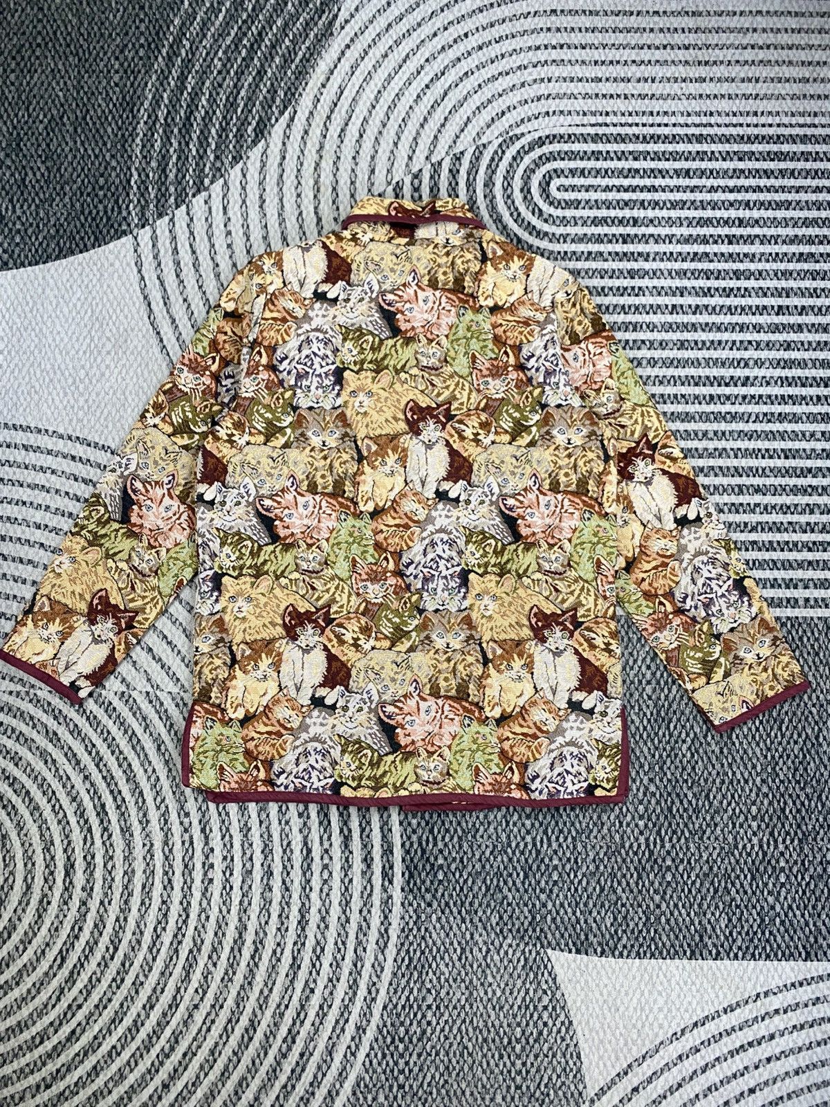 Japanese Brand Vtg Blair Kitten Allover Pattern Jacquard Tapestry Jacket Size US M / EU 48-50 / 2 - 2 Thumbnail
