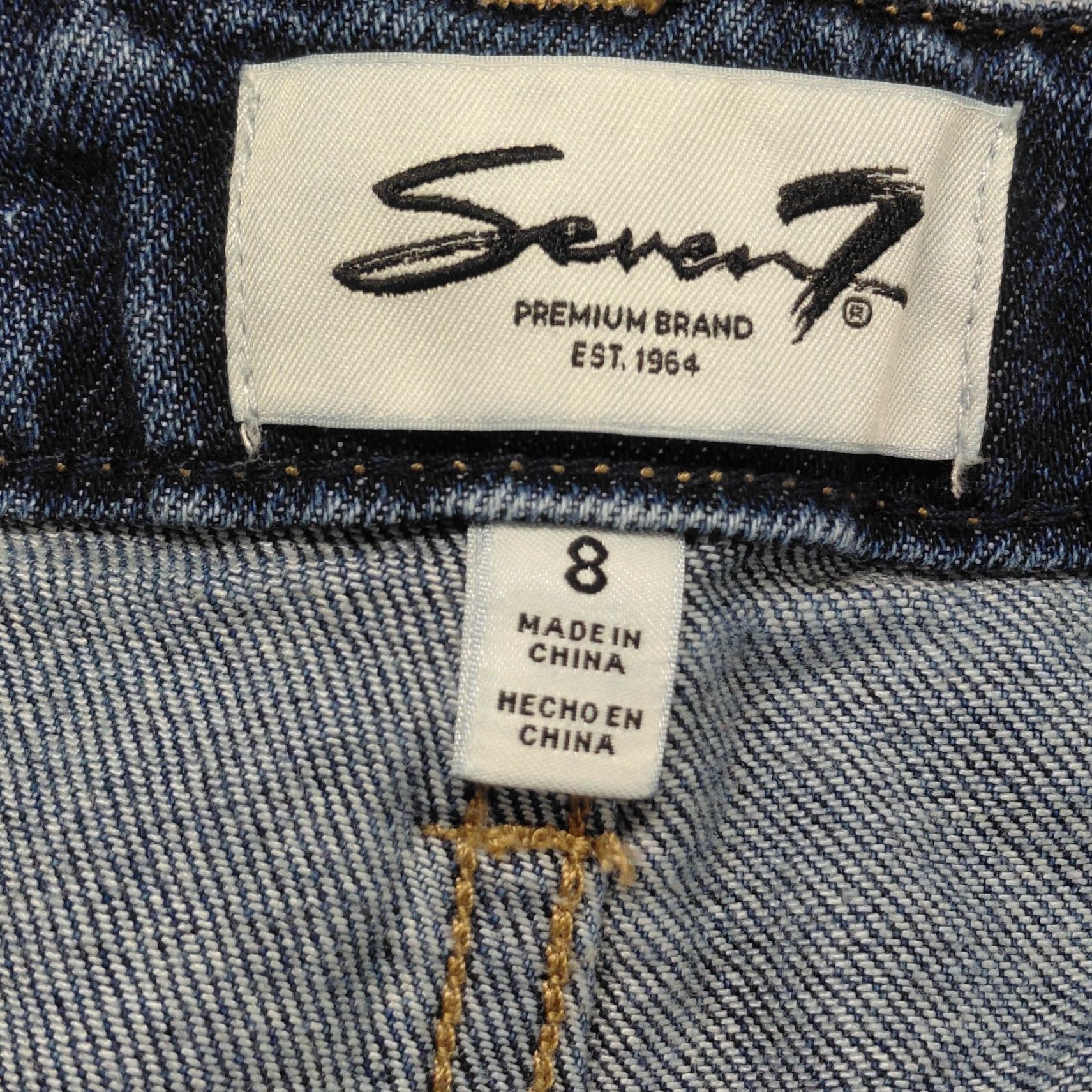 Vintage Seven7 Jeans Womens Size 8 Blue Denim Loose Straight Medium Wash Casual Classic Size 30" / US 8 / IT 44 - 6 Thumbnail