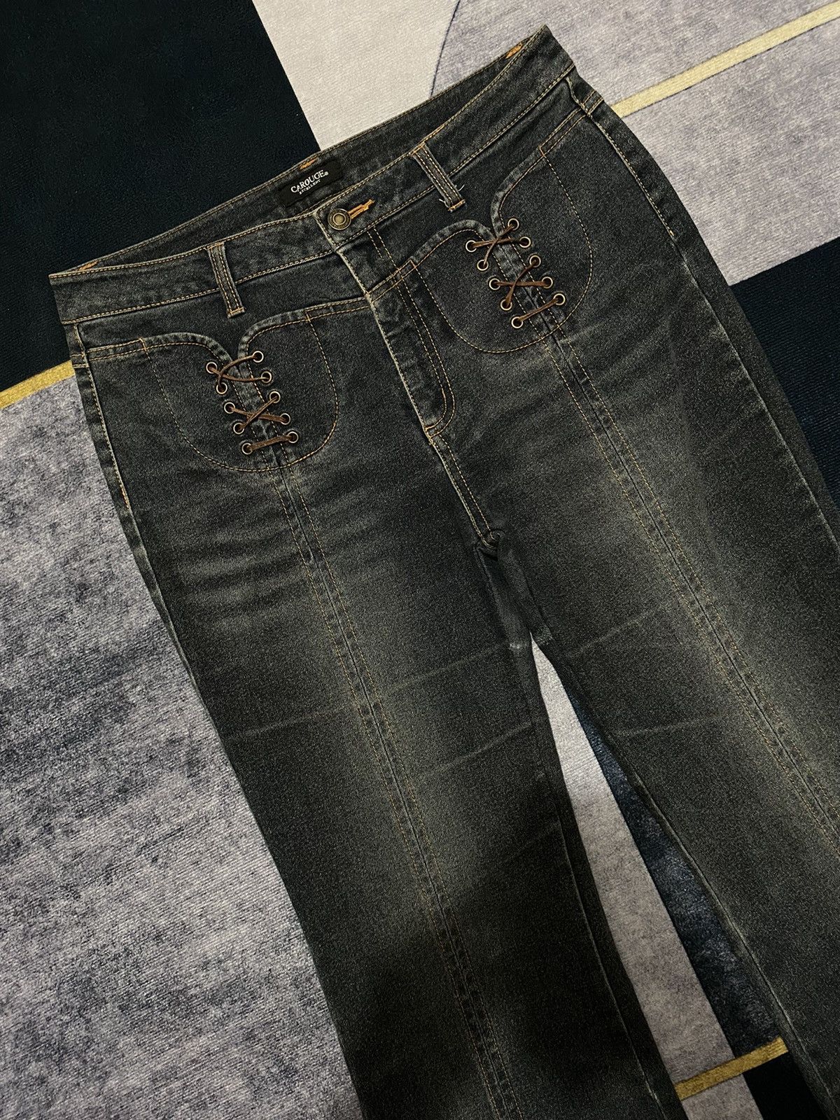 Hysteric Glamour CAROUGE BOOT CUT DENIM PANTS Size US 32 / EU 48 - 2 Thumbnail