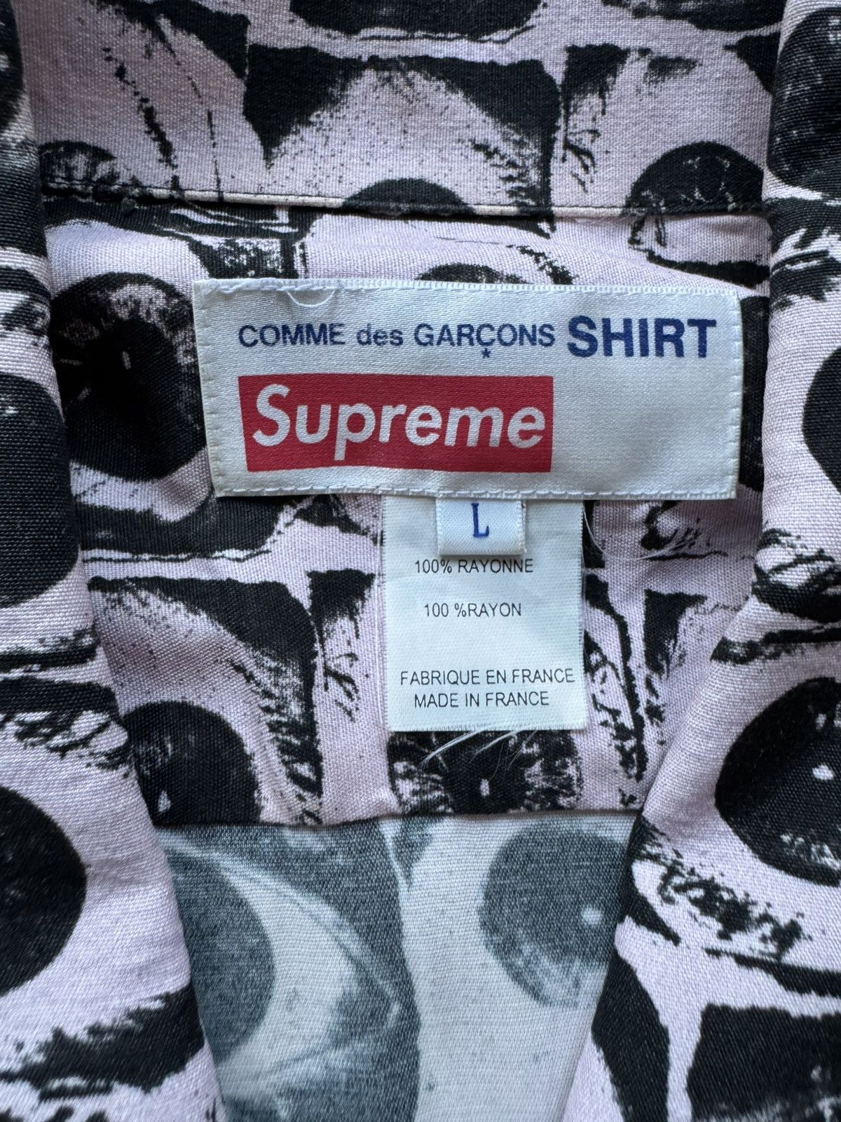 Eyes Rayon Shirt Comme des Garcons ギャルソン Eyes Rayon Shirt Comme des Garcons ギャルソン