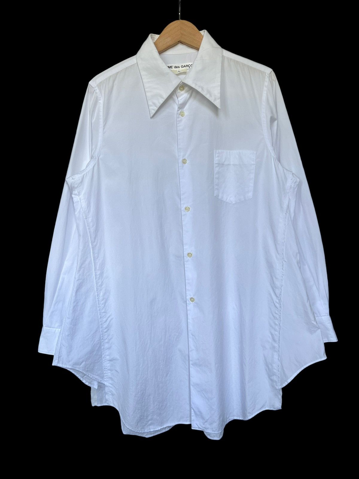 Comme des Garcons 2017 Comme des Garçons Shaped Cut-Off Button Up Shirt Size US L / EU 52-54 / 3 - 2 Thumbnail