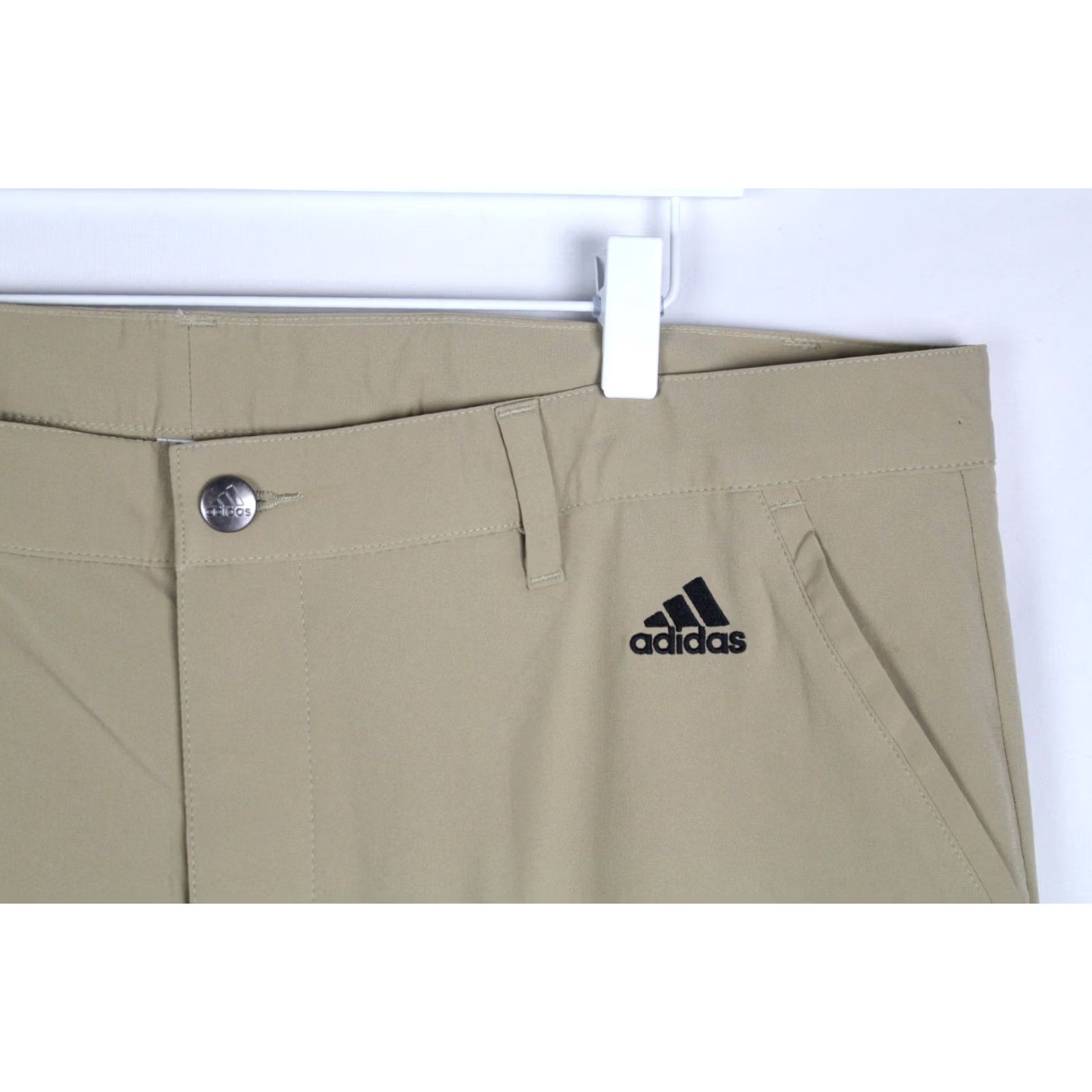 Adidas Adidas Adi Golf Pants Tapered 3 Stripe Lightweight 38 x 30 Khaki HG8842 Mens Pants Regular Khaki Lightweight Breathable Quick Dry Golfwear#> Size US 38 / EU 54 - 4 Thumbnail