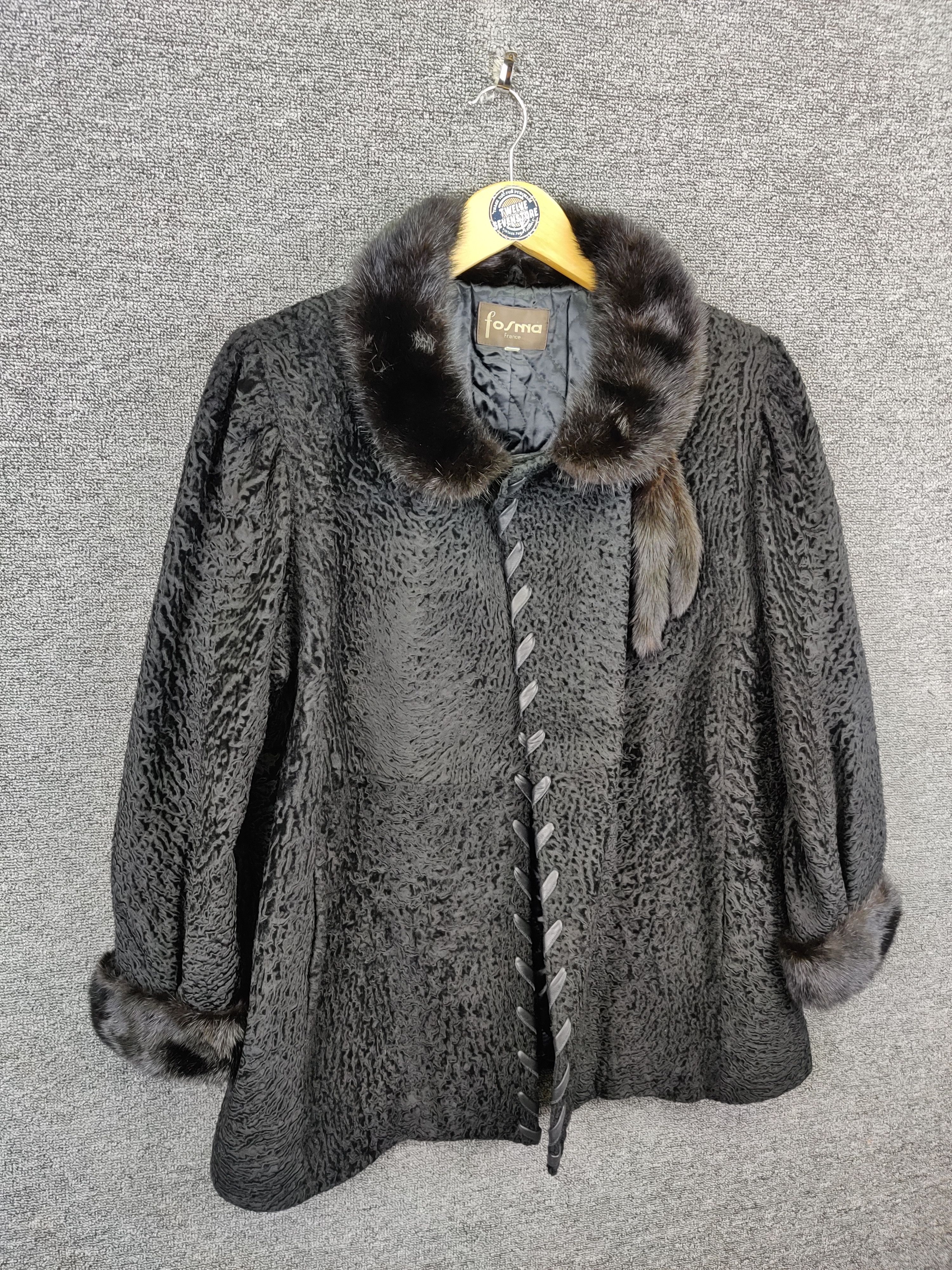 Japanese Brand Fosma France Leather Fur Jacket Size US M / EU 48-50 / 2 - 5 Thumbnail