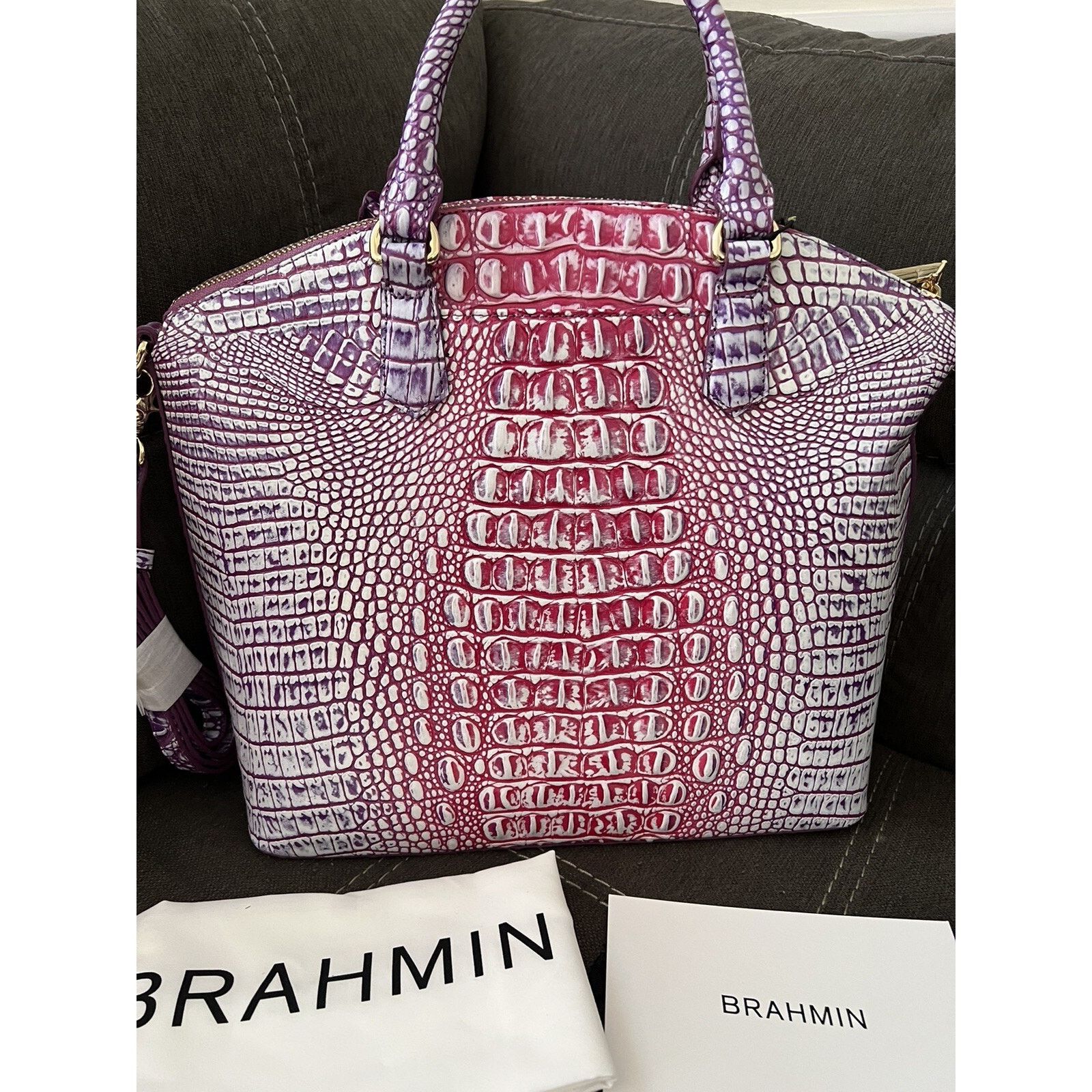 BRAHMIN Brahmin Large Ombre Melbourne Leather Satchel NWT B000508 Size ONE SIZE - 4 Thumbnail