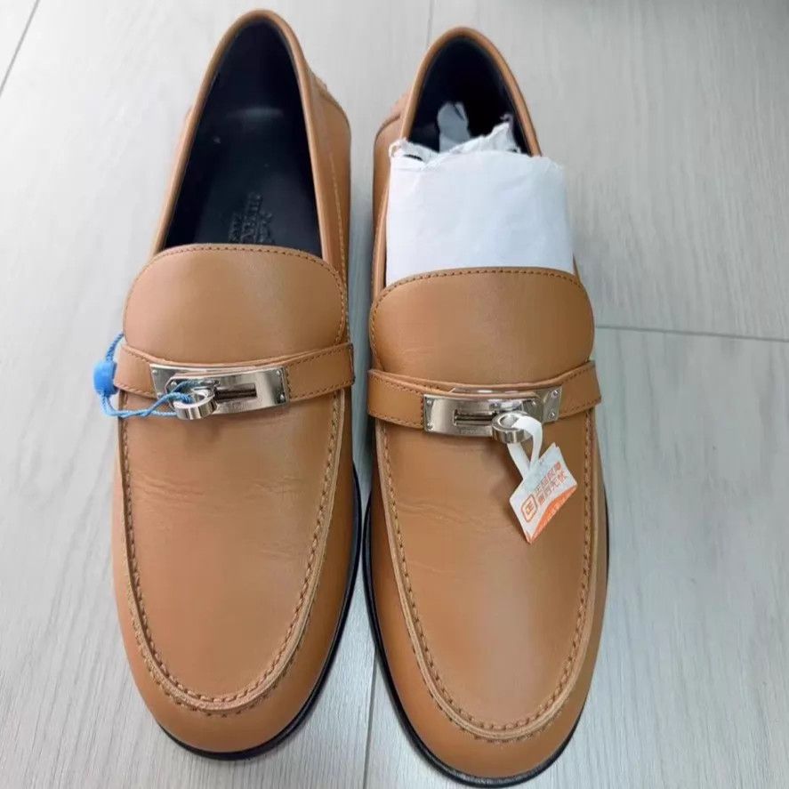 Hermes Hermes leather shoes brown 37 Size US 6.5 / IT 36.5 - 2 Thumbnail