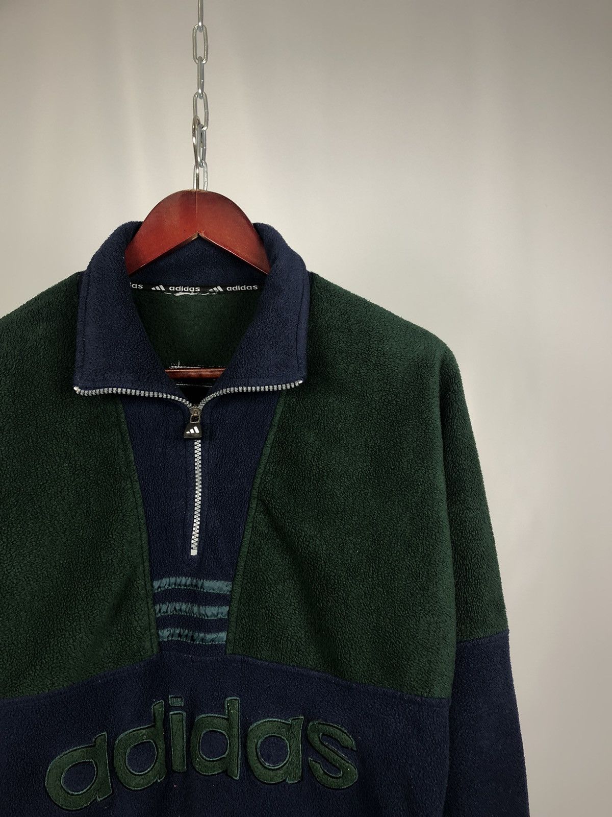 Adidas Adidas vintage fleece big logo 1/3 Size US XL / EU 56 / 4 - 2 Thumbnail