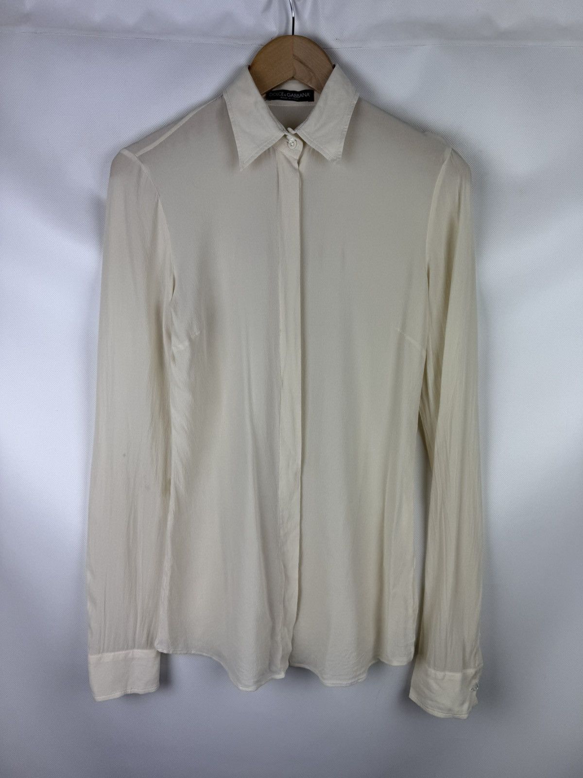 Dolce & Gabbana Dolce&Gabbana Long Sleeve Button Up Shirt Tunic Blouse Size M / US 6-8 / IT 42-44 - 1 Thumbnail