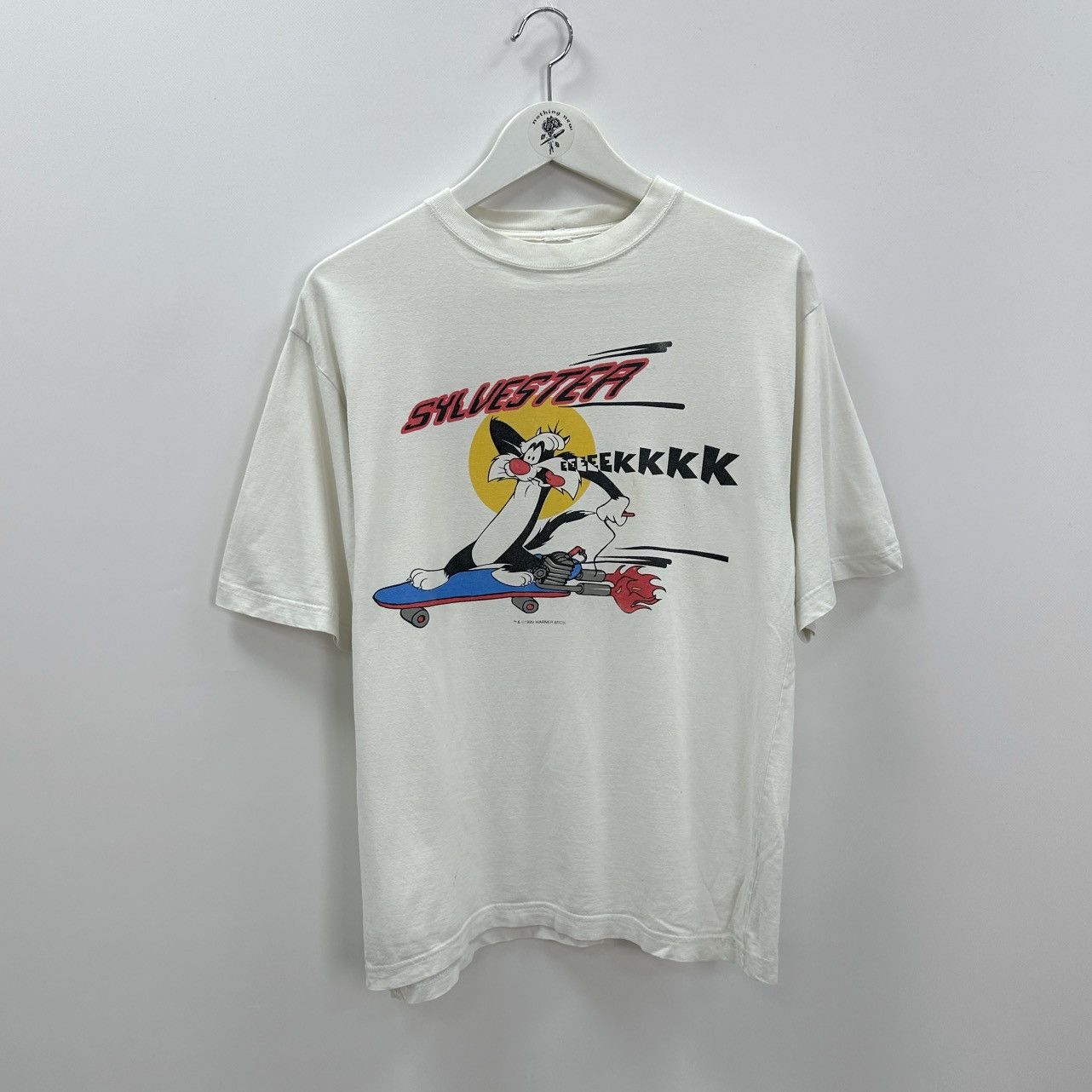 Vintage Vintage 90s Warner Bros Sylvester Looney Tunes skate tee y2k Size US S / EU 44-46 / 1 - 1 Thumbnail