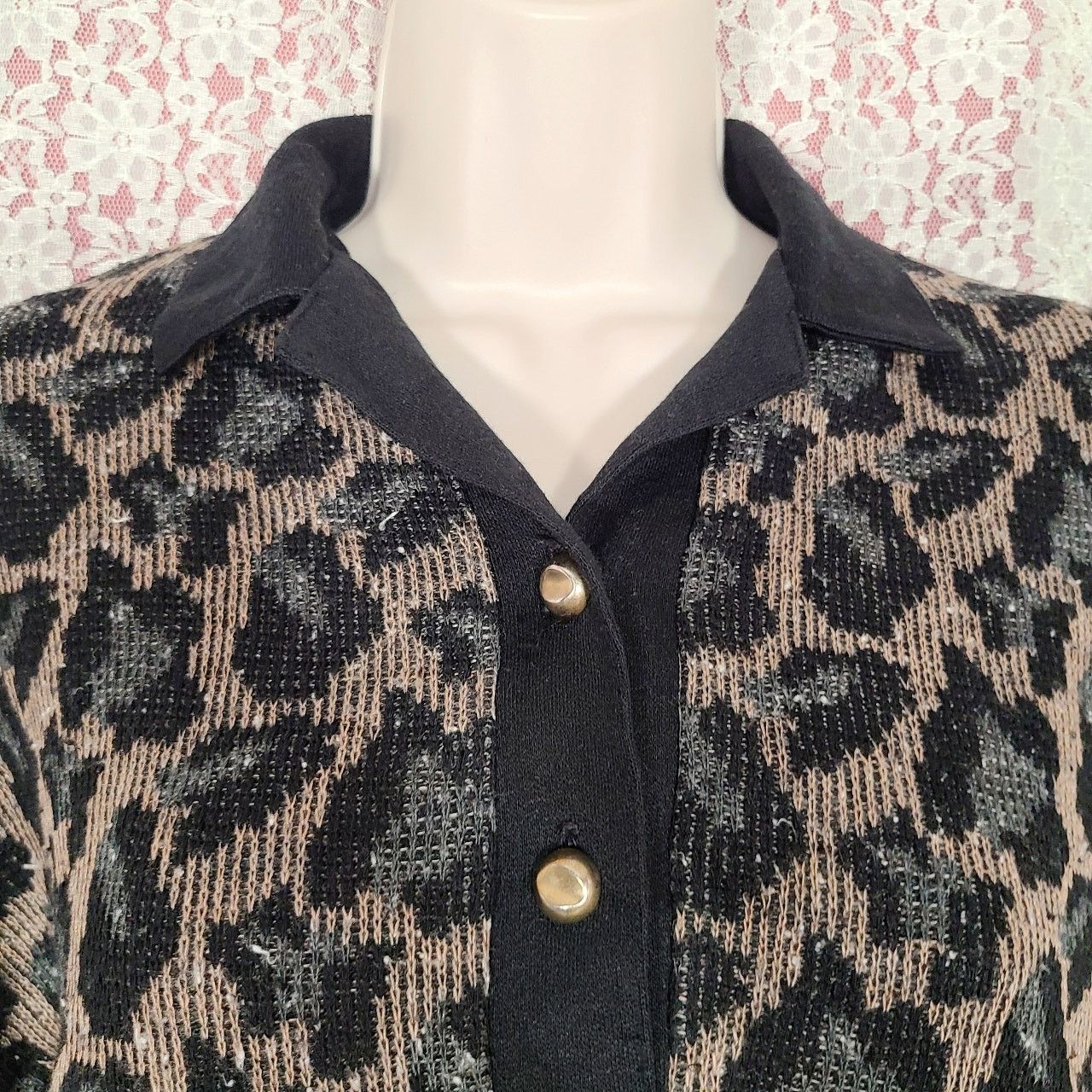 GRAFF Vintage 90s Graff Leopard print oversized cardigan small Size S / US 4 / IT 40 - 5 Thumbnail