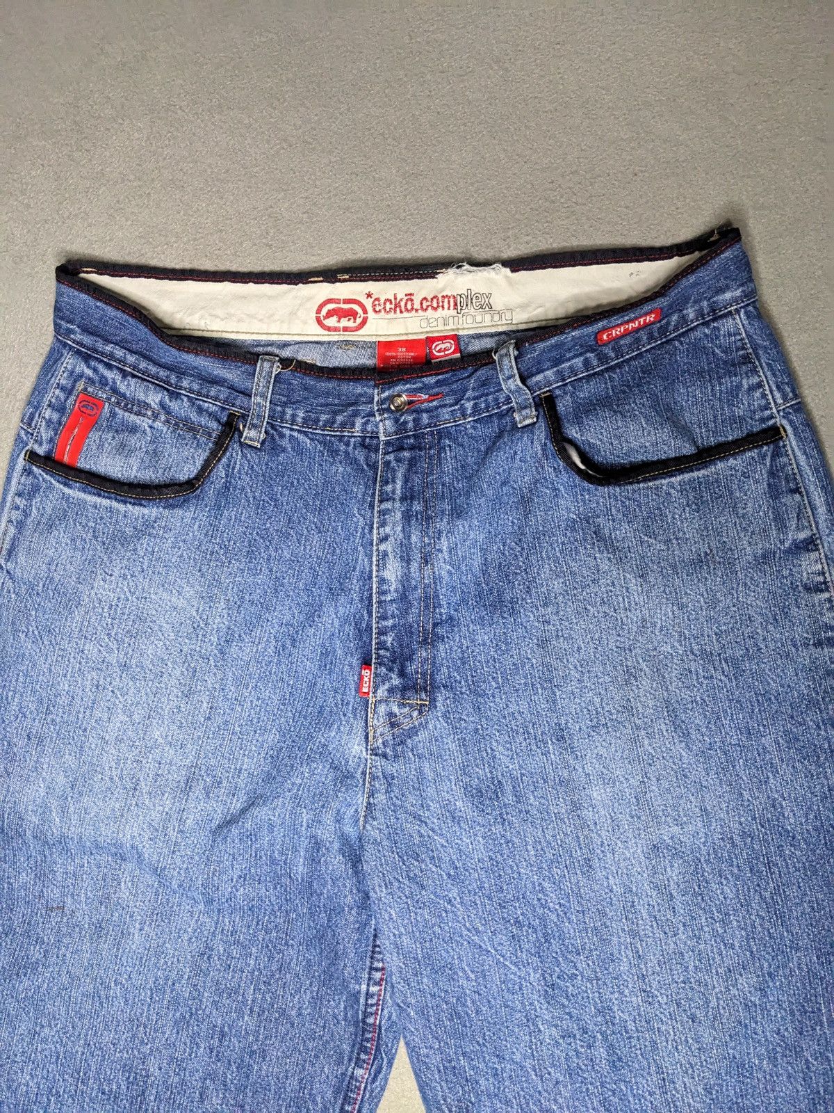 Ecko Unltd. Vintage 90s Ecko Unltd Carpenter Shorts Denim Baggy Jorts 38 Size US 38 / EU 54 - 10 Thumbnail