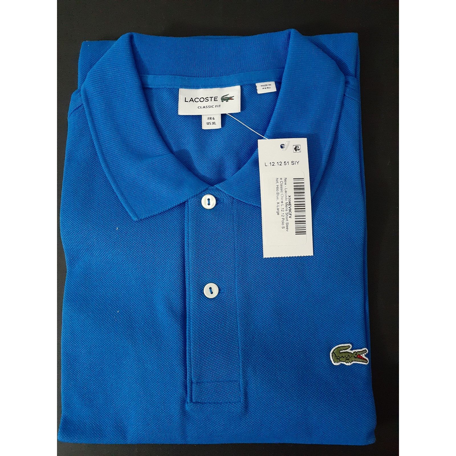 Lacoste Lacoste Mens Short Classic Chine L.12.12 Polo H Blue XL Size US XL / EU 56 / 4 - 2 Thumbnail