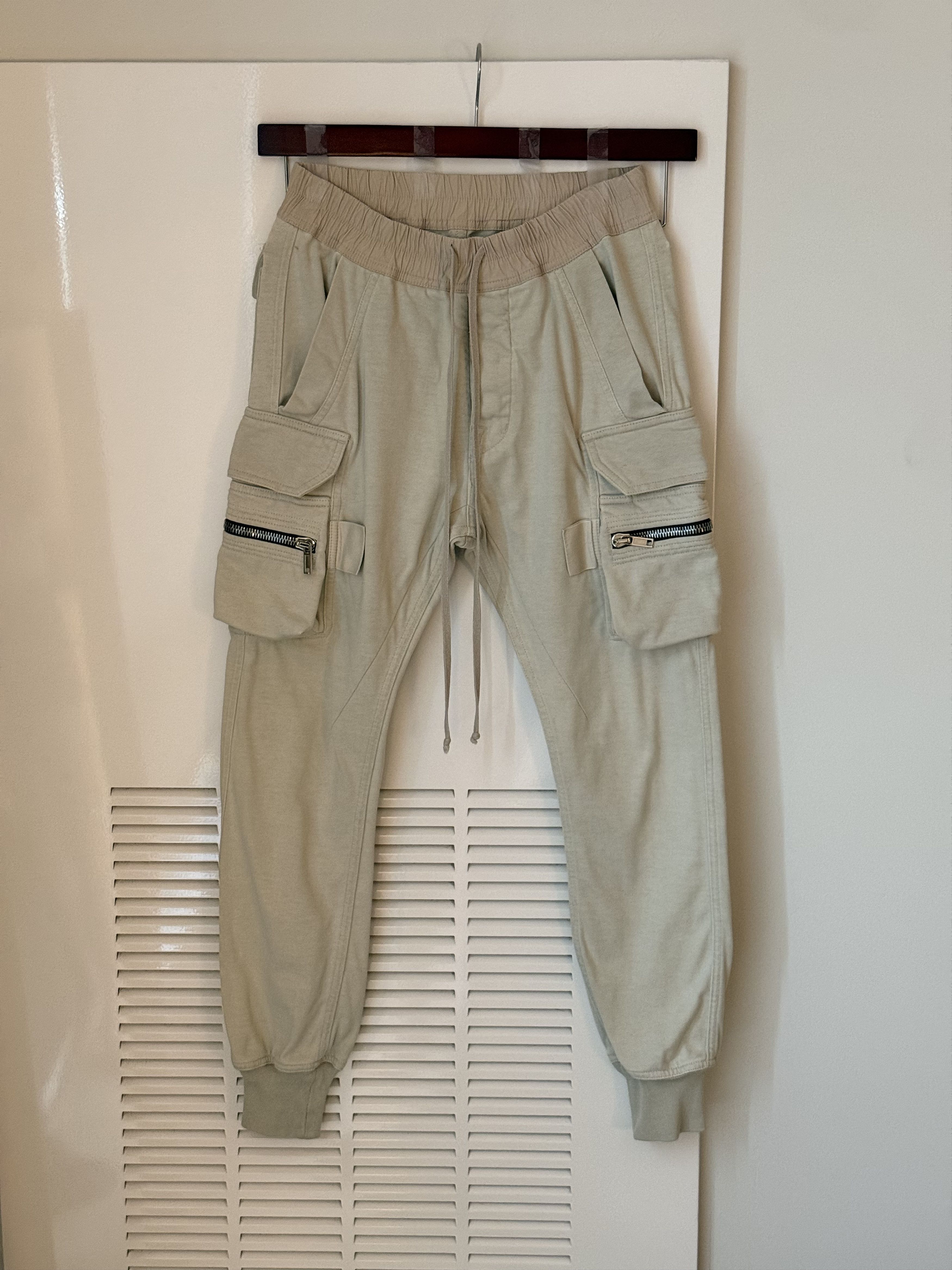 モカRick Owens cargojog s/s19 BABEL期 48 Rick Owens “BABEL SS19” JERSEY CARGO JOGGER - 48 / NEW | Grailed