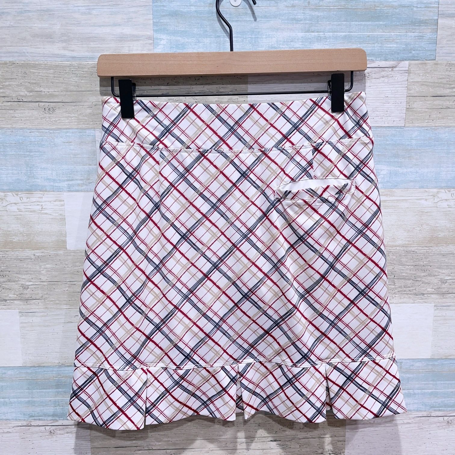 Other Lady Pinseeker Pleated Hem Golf Skort Plaid Pockets Small Size 26" / US 2 / IT 38 - 3 Thumbnail