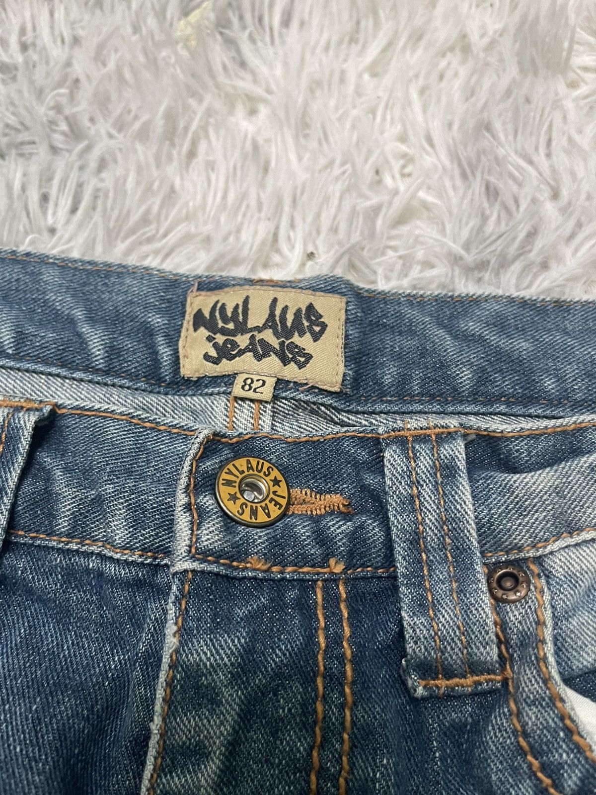 If Six Was Nine 2000s NYLUS FLARE JEANS WASHABLE DENIM RARE DESIGN Size US 30 / EU 46 - 9 Thumbnail