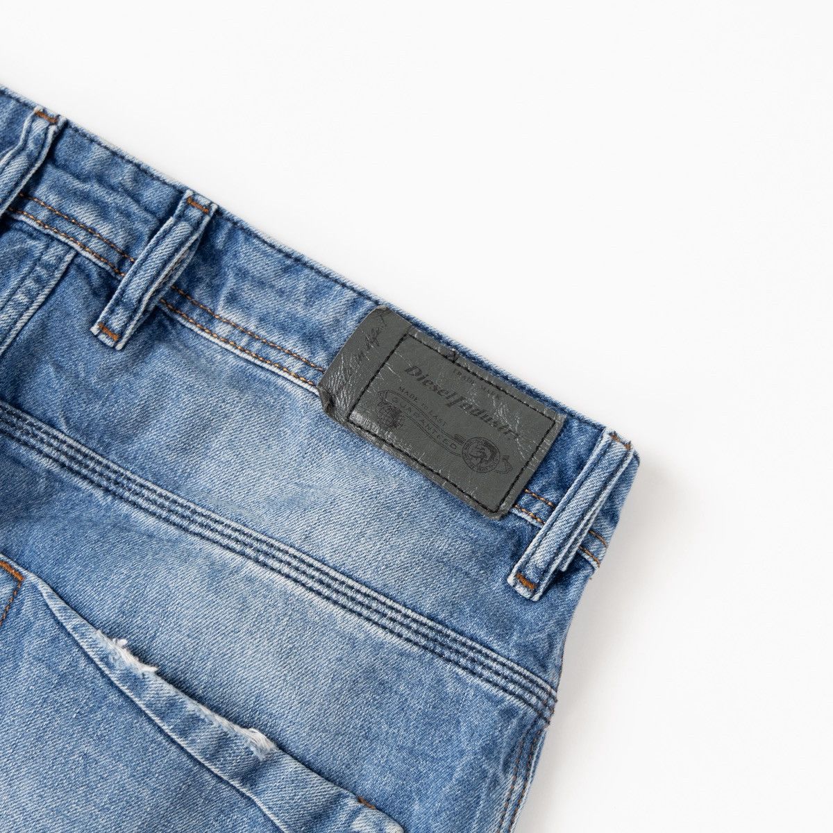 Diesel Diesel Kroshort Men Blue Denim Shorts Distressed Knee Length Size US 32 / EU 48 - 5 Thumbnail