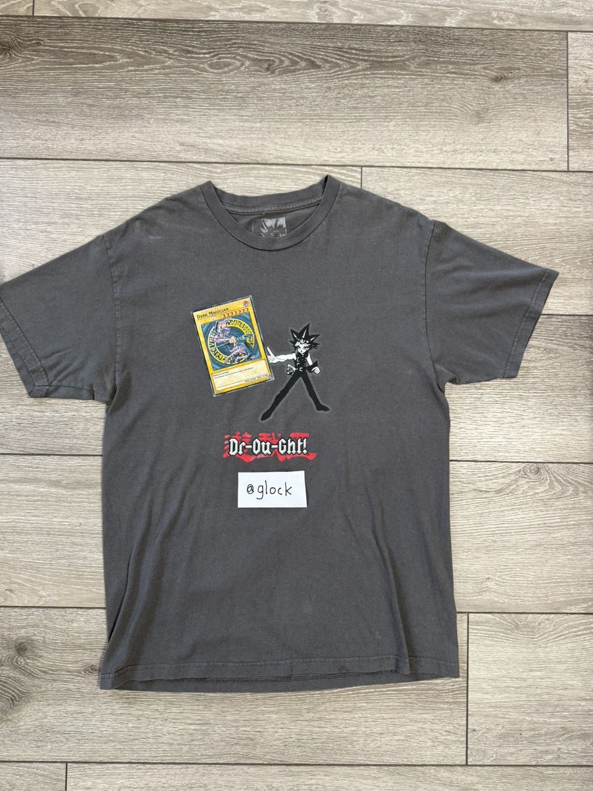 Japanese Brand Yu-Gi-Oh Drought Dark Magician Grey Tee Size Large Size US L / EU 52-54 / 3 - 6 Thumbnail