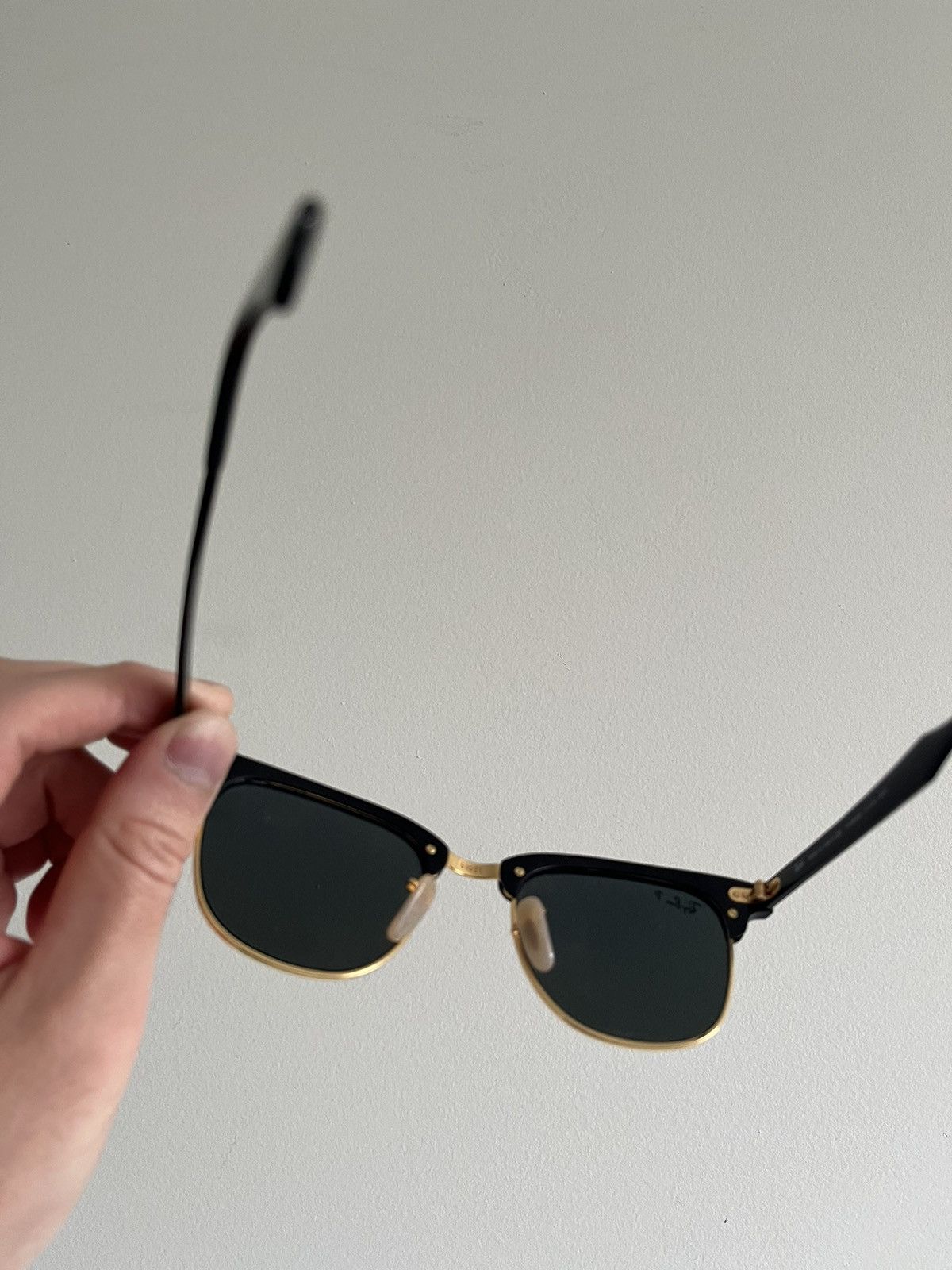 RayBan Black / Gold Clubmaster Sunglasses Size ONE SIZE - 8 Thumbnail