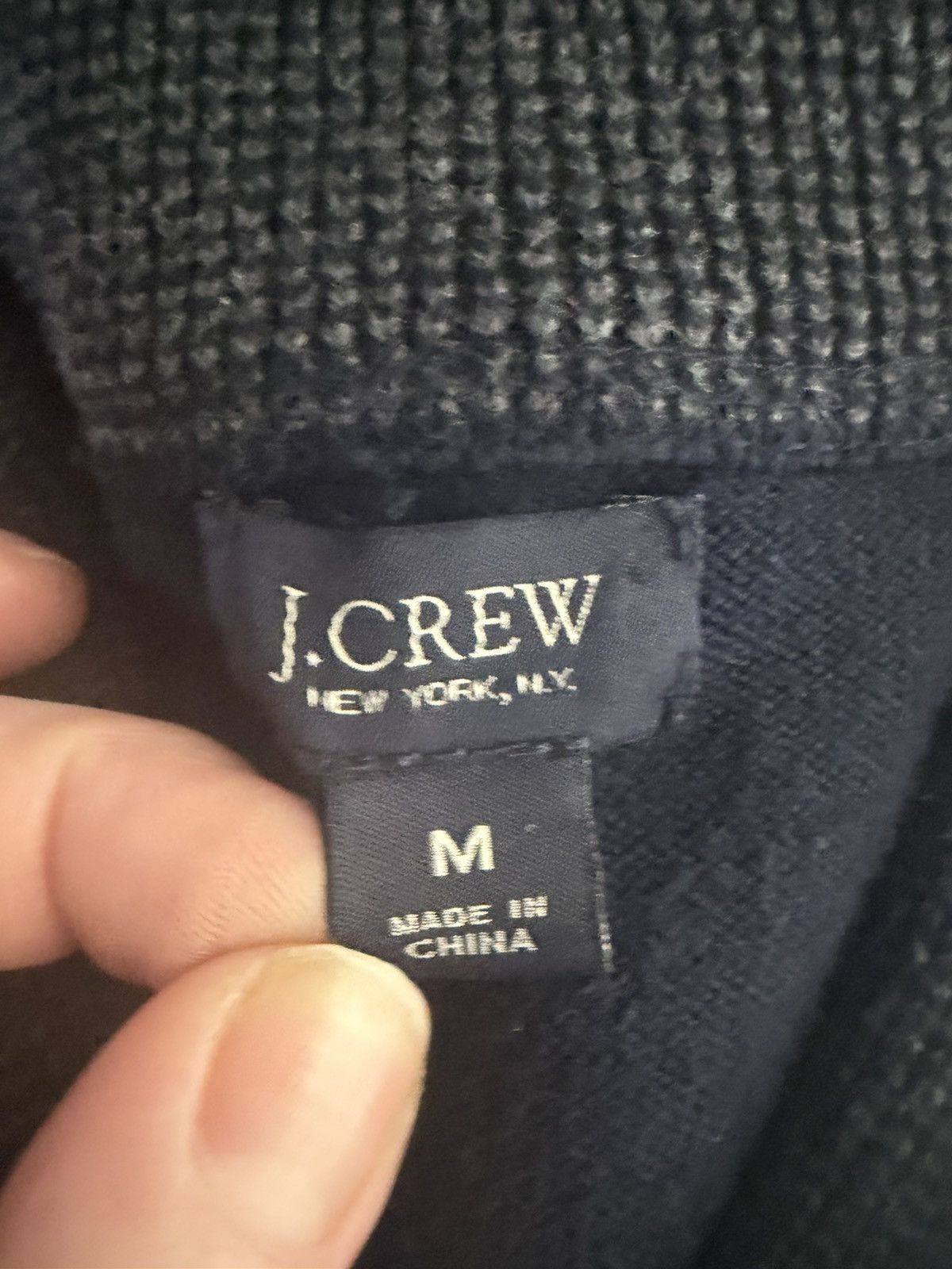 J.Crew J.Crew navy blue shawl collar sweater kangaroo pocket medium Size US M / EU 48-50 / 2 - 5 Thumbnail